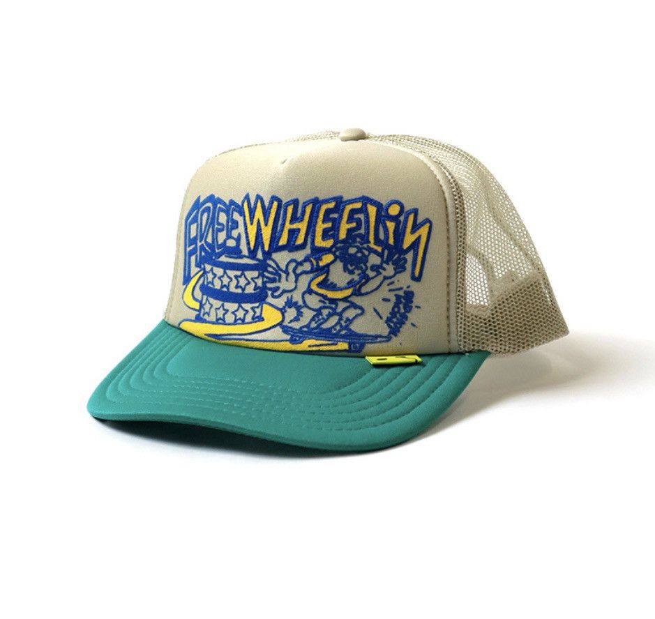 image of Kapital Free Wheelin’ Trucker Hat in Beige, Men's