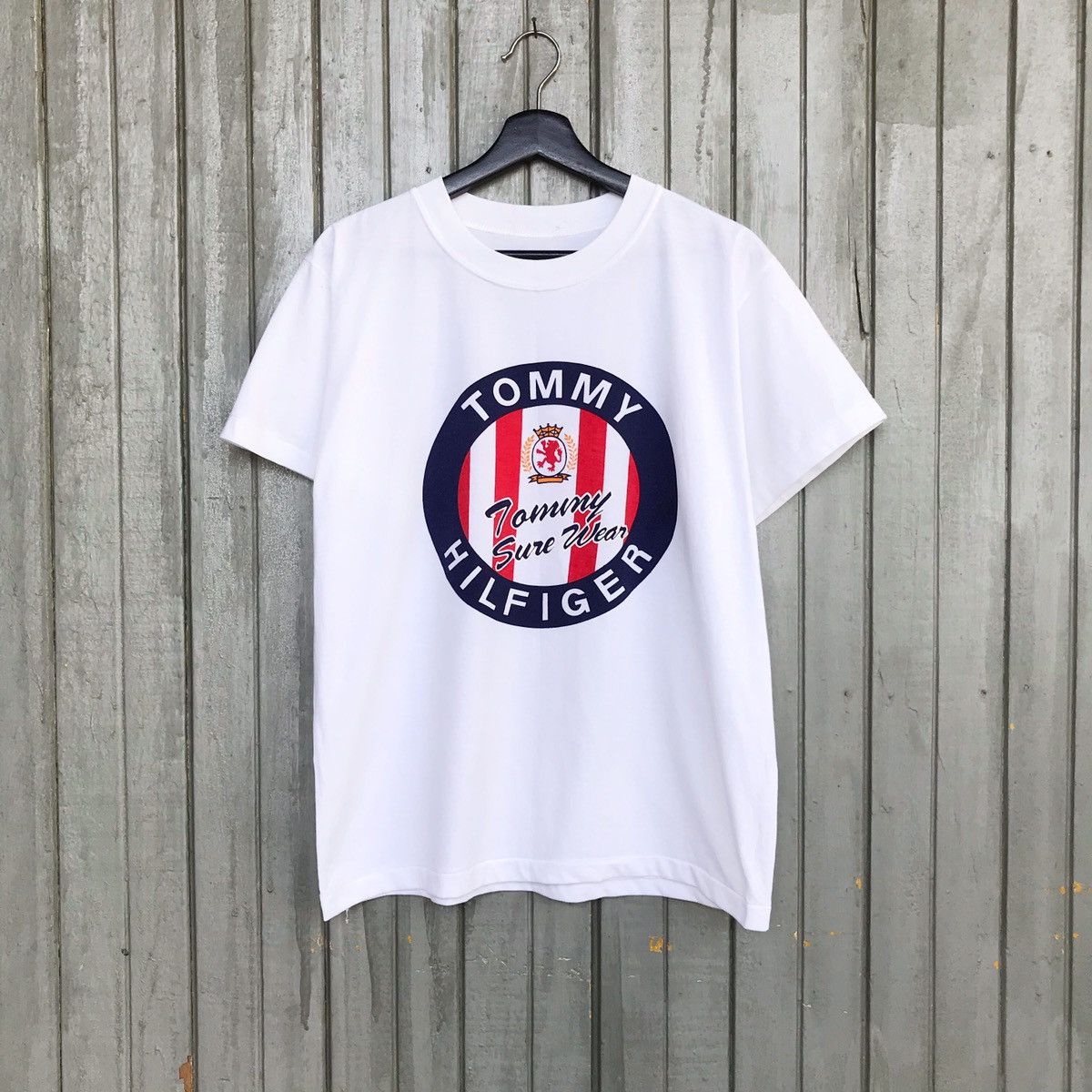 Tommy Hilfiger × Vintage *🔥TOMMY HILFIGER BIG LOGO T SHIRT Size US L / EU 52-54 / 3 - 2 Thumbnail
