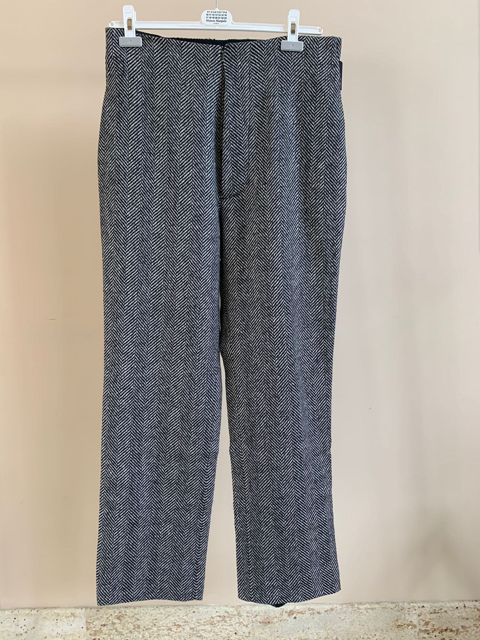 image of Maison Margiela Houndstooth Pants In Grey & Black in Black/Gray, Men's (Size 30)
