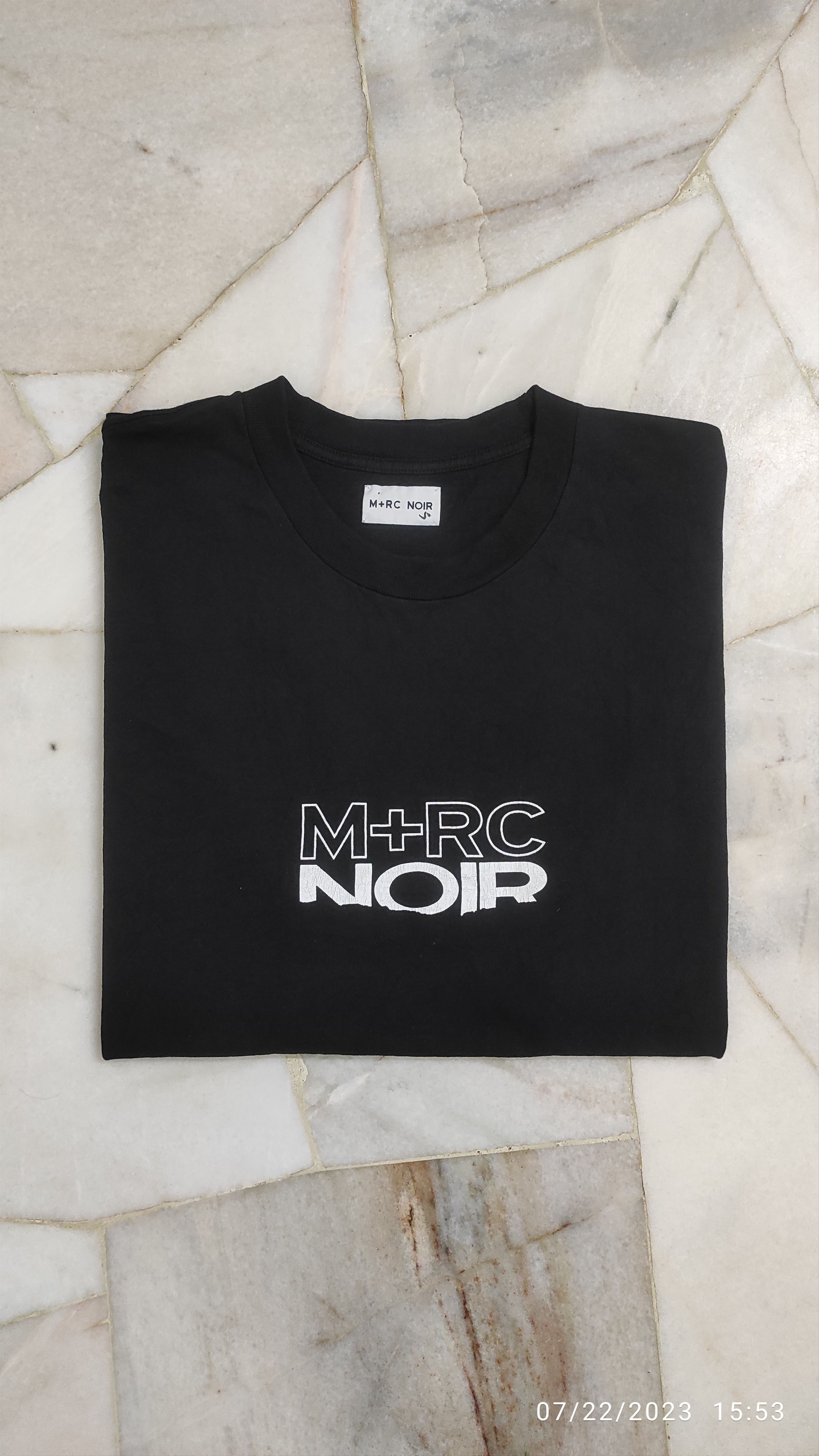 M+Rc Noir AW19 M+RC NOIR "Marché Noir" SAD RIPPED LOGO Crew Neck tee Size US L / EU 52-54 / 3 - 7 Thumbnail