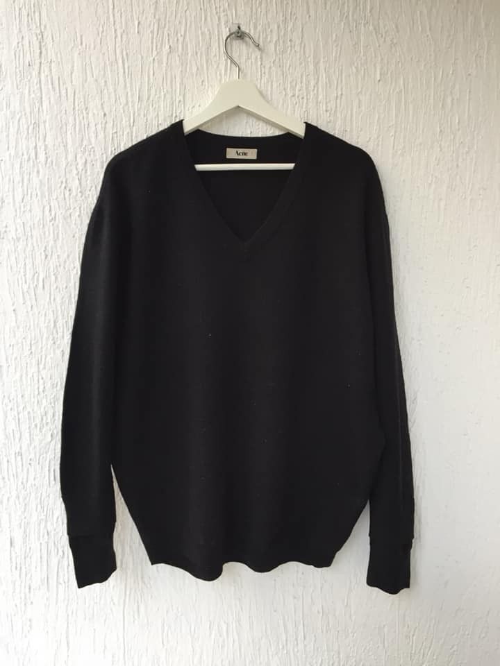 boiled wool double sleeve sweater