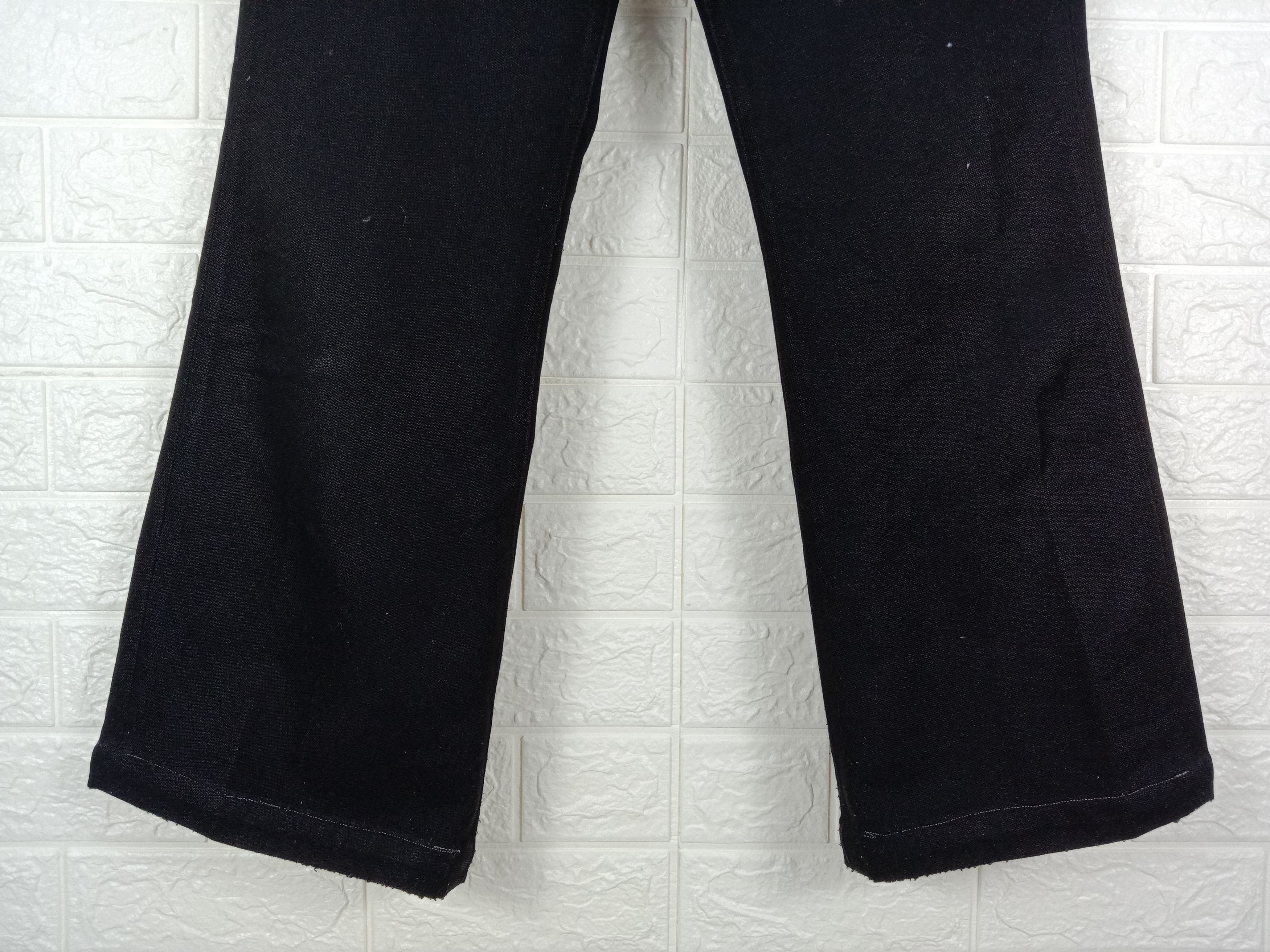 Japanese Brand Flare Pants Vintage Bobson Bell Bottom Black Pant Size 31" - 4 Thumbnail
