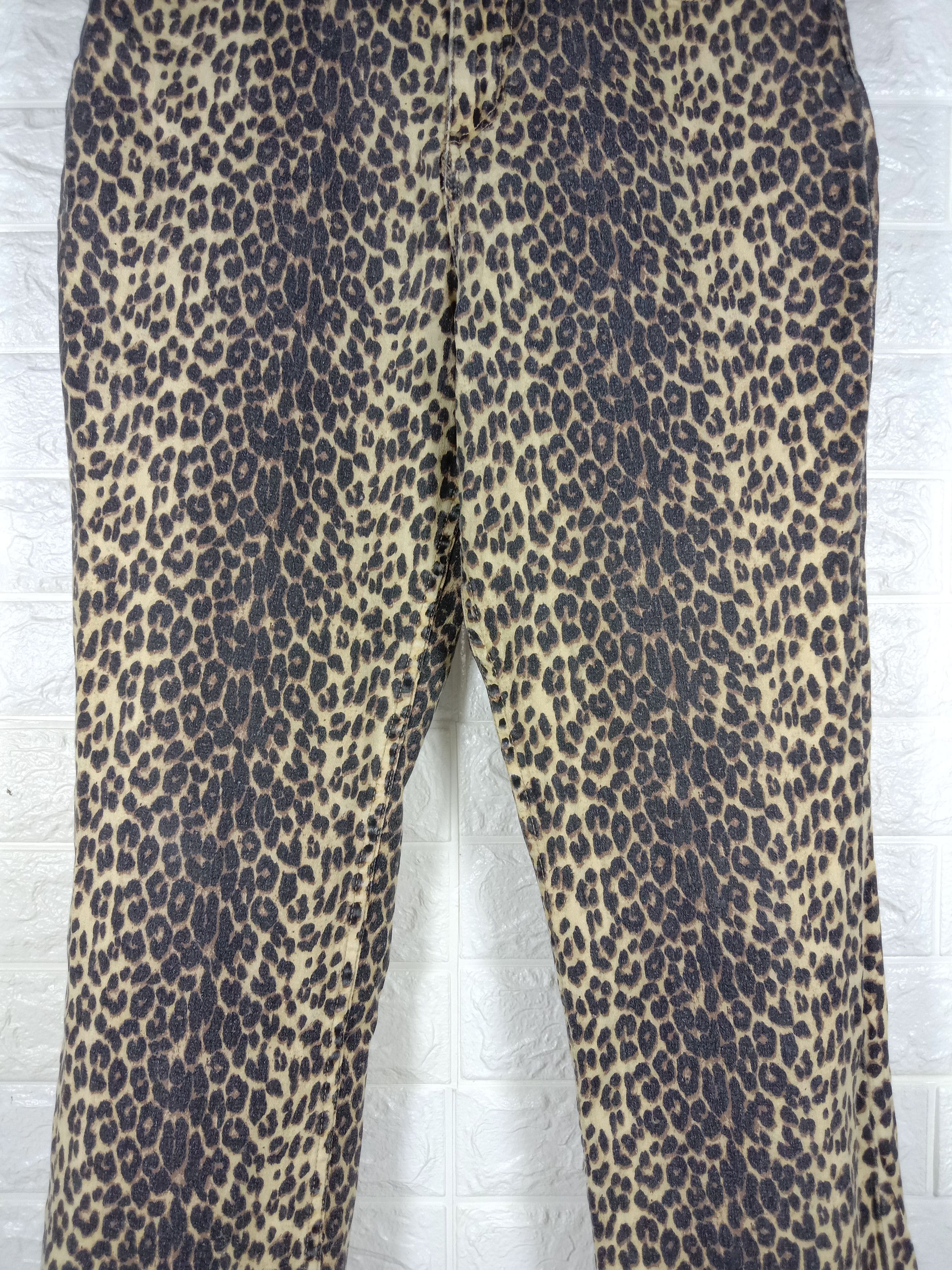 Denim & Co. Vintage Denim & co Leopard Design Retro Stretch Pants Size 32" / US 10 / IT 46 - 3 Thumbnail