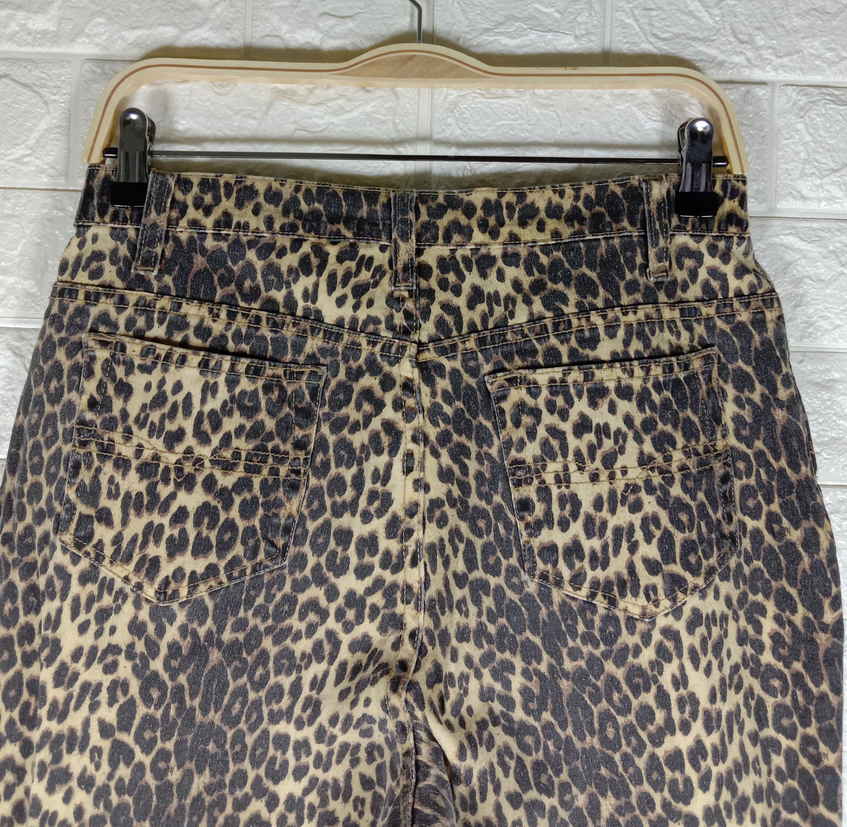Denim & Co. Vintage Denim & co Leopard Design Retro Stretch Pants Size 32" / US 10 / IT 46 - 6 Thumbnail