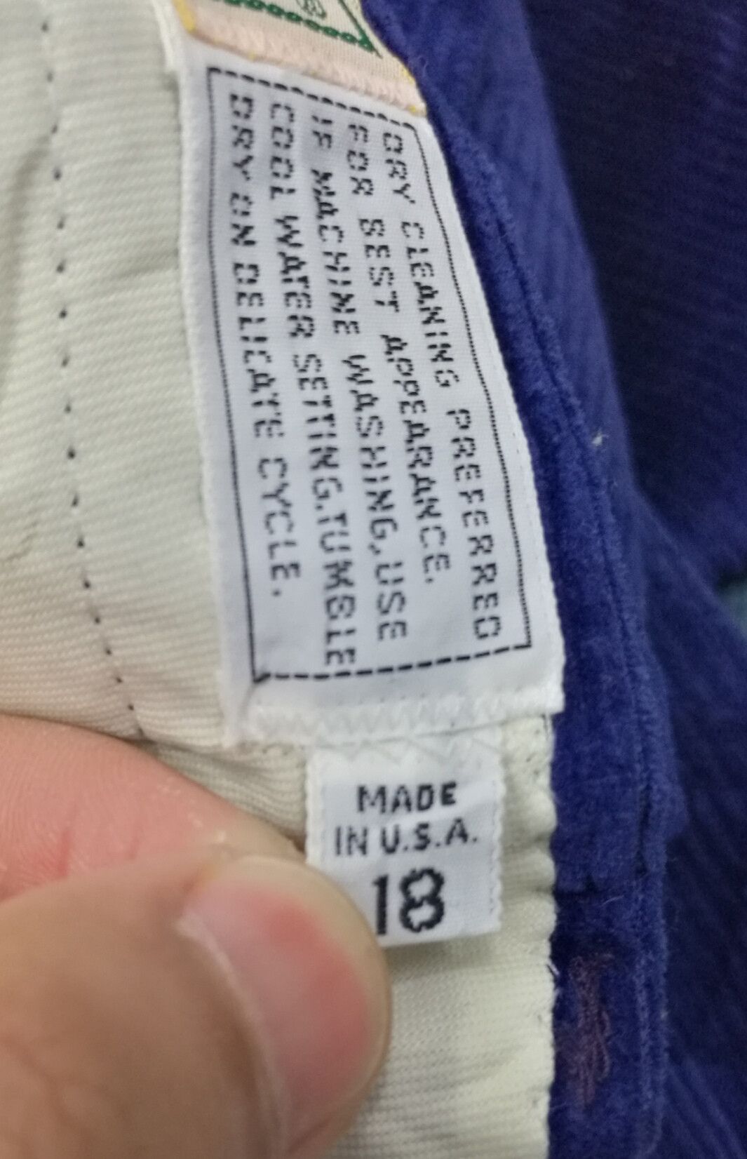 L.L. Bean Vintage L.L. Bean Navy Blue Made In USA Corduroy Pants Size US 34 / EU 50 - 11 Thumbnail