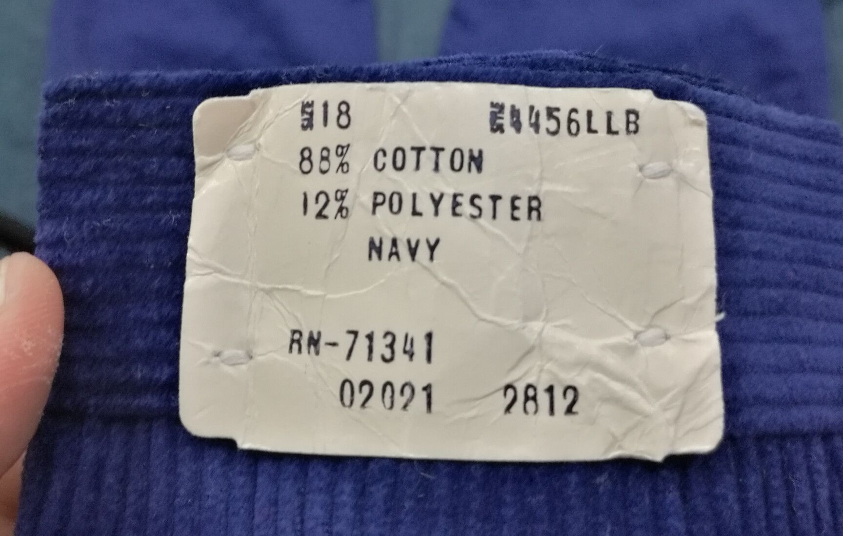 L.L. Bean Vintage L.L. Bean Navy Blue Made In USA Corduroy Pants Size US 34 / EU 50 - 10 Thumbnail