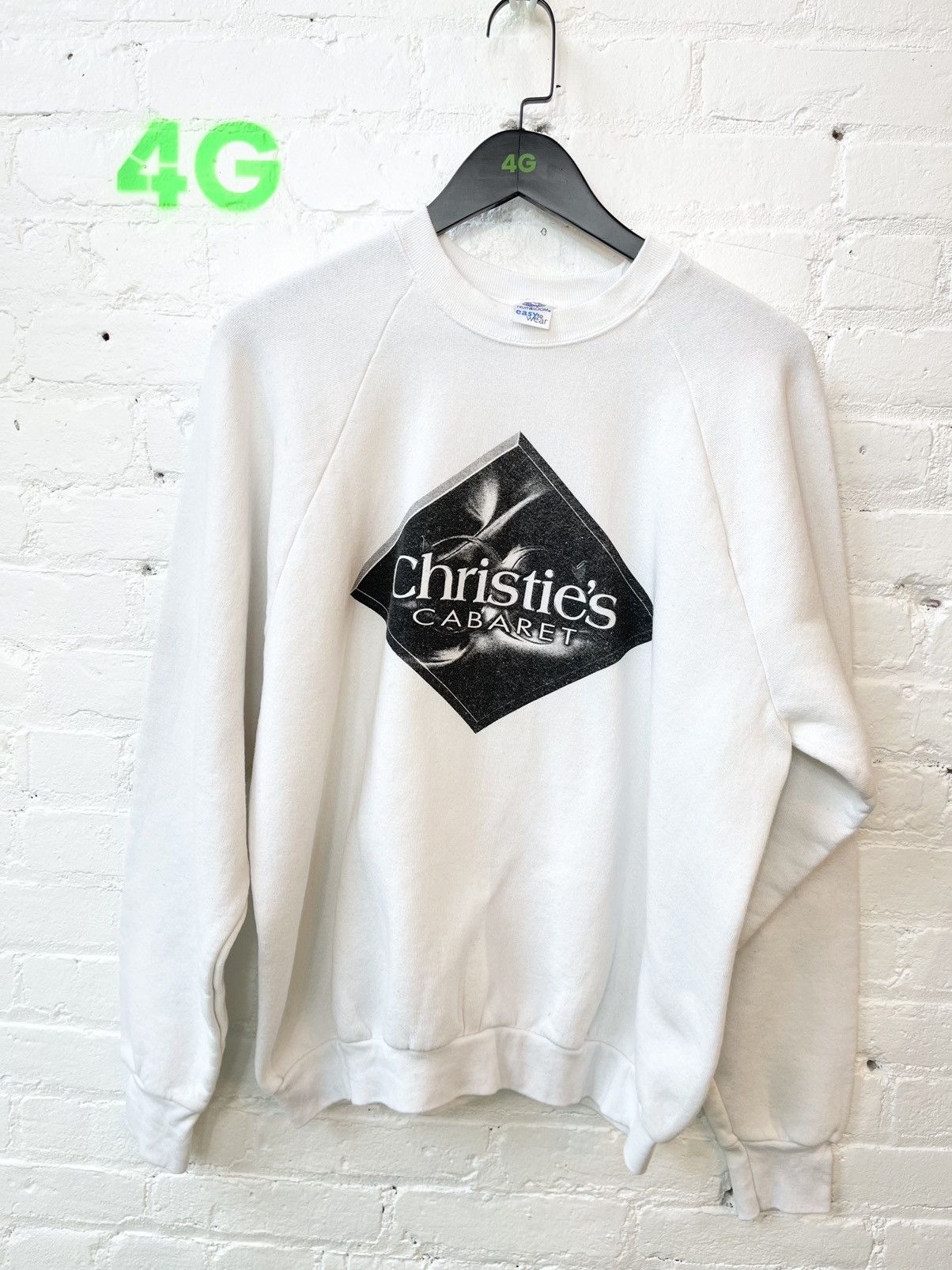 Vintage Vintage Christies STRIP CLUB Cabaret Boxy Sweater White | Grailed