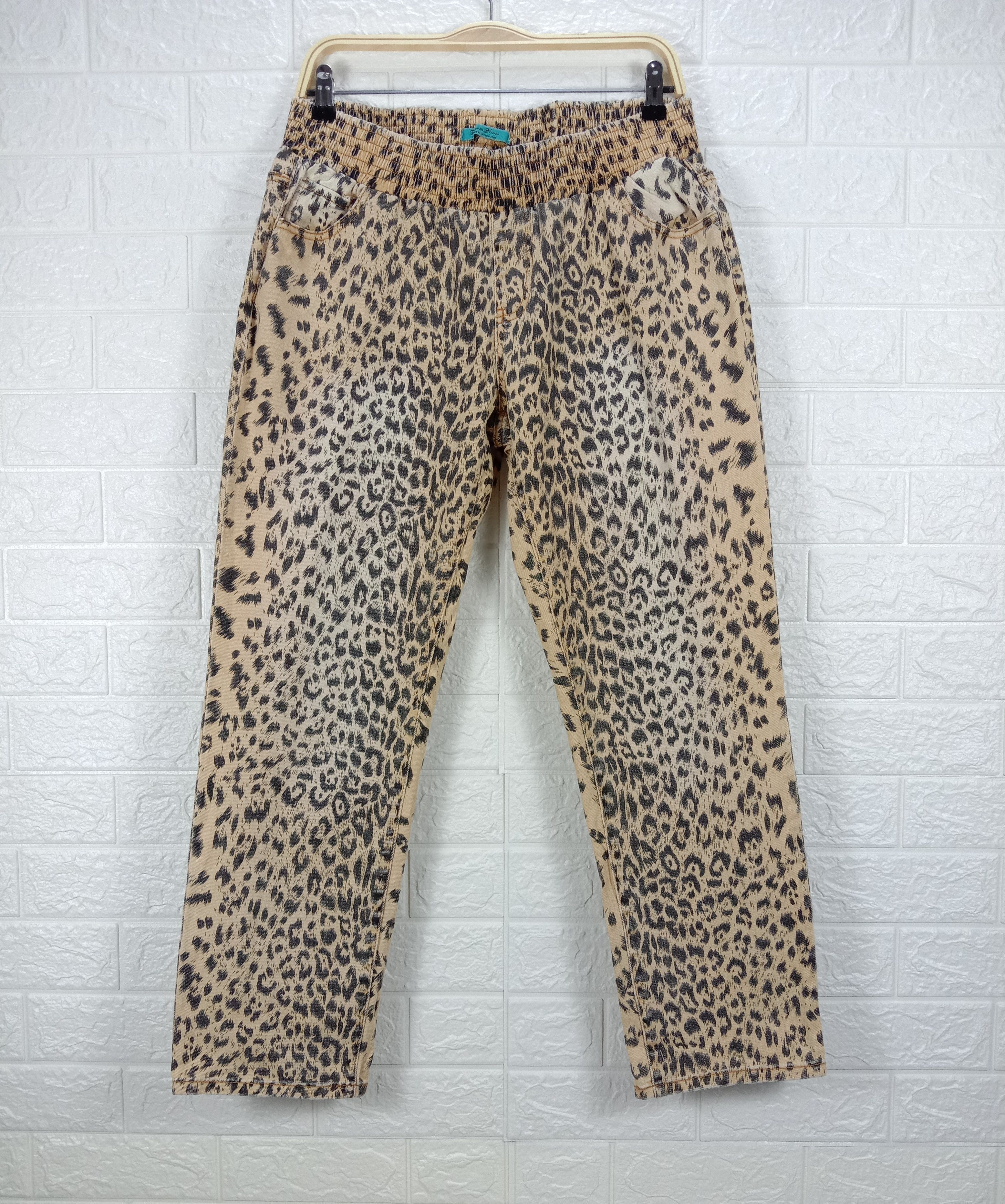 Japanese Brand Vintage Turquoise Haven Leopard Design Pant Size US 31 - 1 Thumbnail