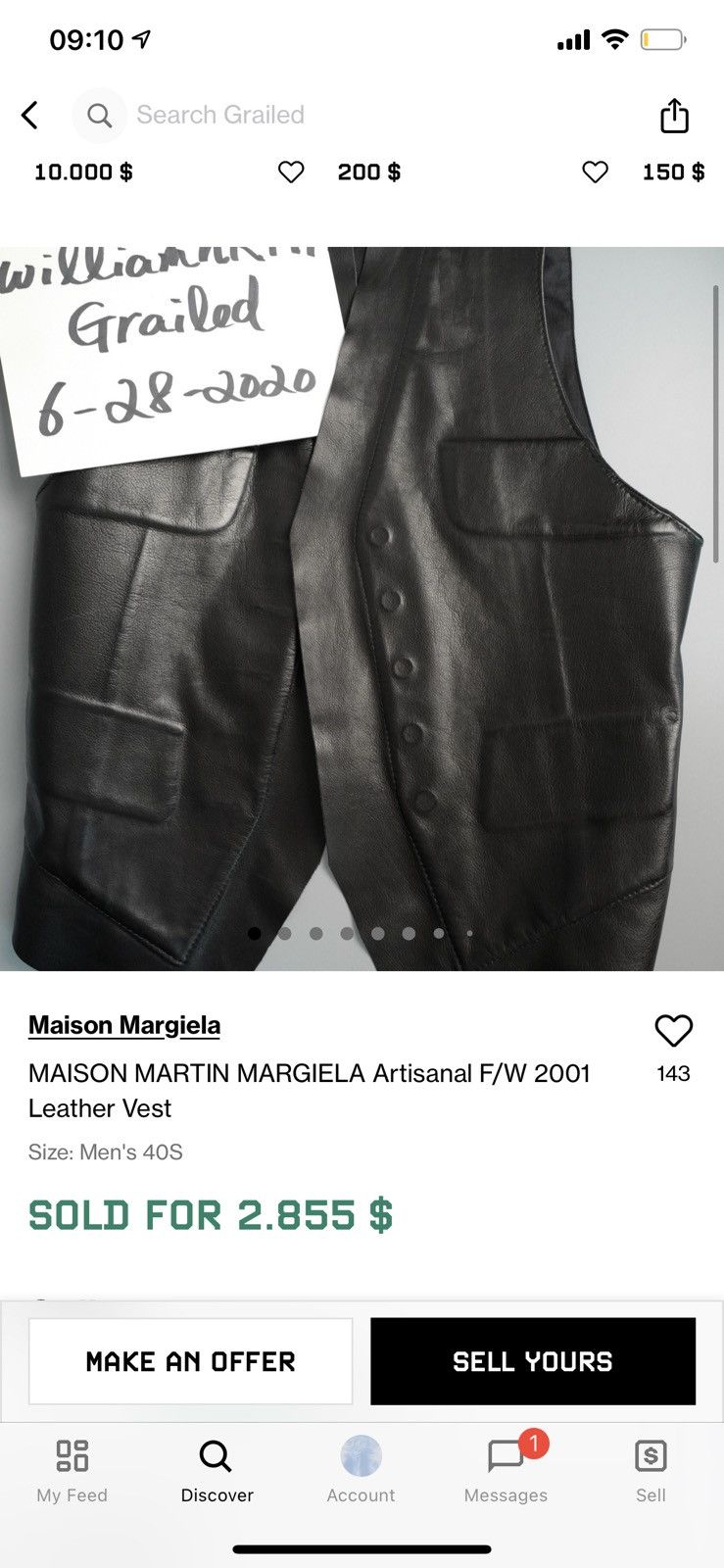 Maison Margiela MAISON MARTIN MARGIELA Artisanal F/W 2001 pinsteipe Vest Size 44S - 8 Thumbnail