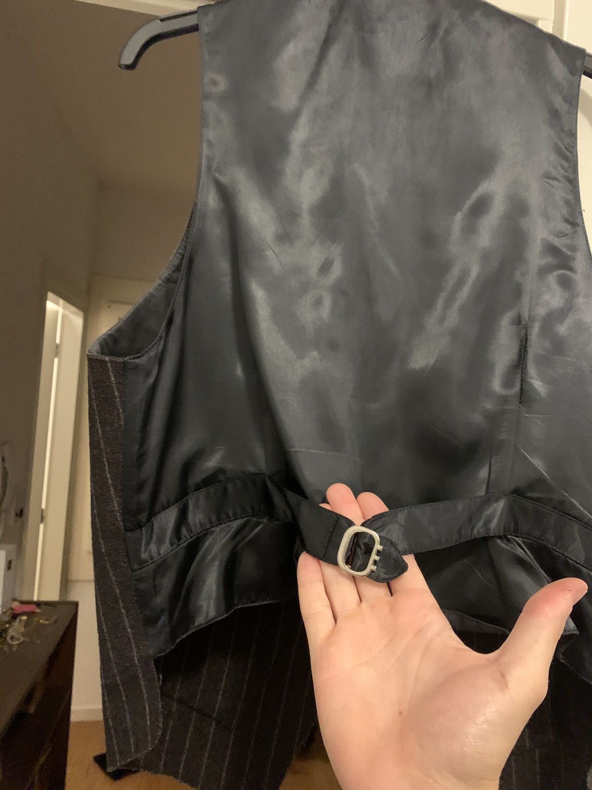 Maison Margiela MAISON MARTIN MARGIELA Artisanal F/W 2001 pinsteipe Vest Size 44S - 4 Thumbnail