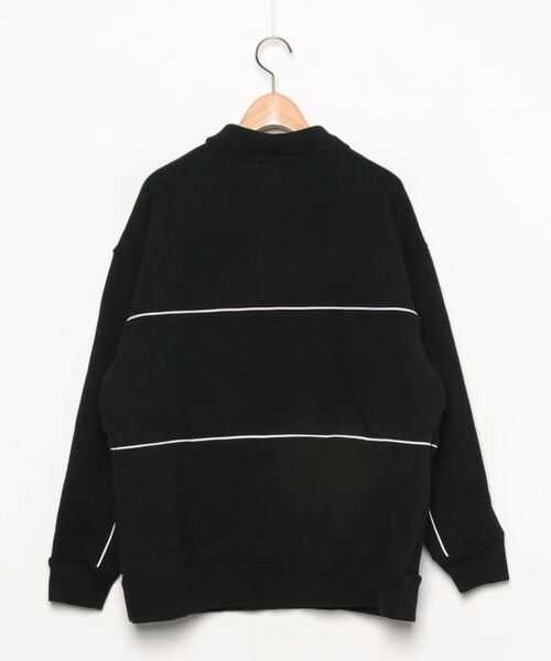 Supreme Logo Piping Half Zip Sweatshirt Black