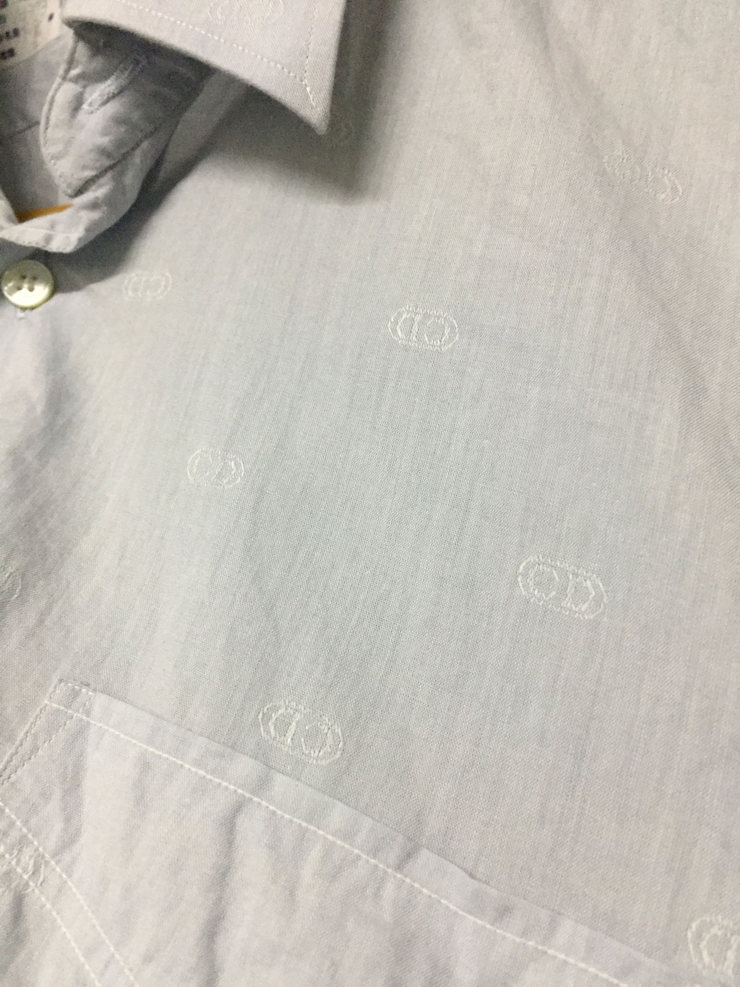 Christian Dior Monsieur DIOR CD fullprint embroidered logo thin button up shirt Size US S / EU 44-46 / 1 - 7 Thumbnail