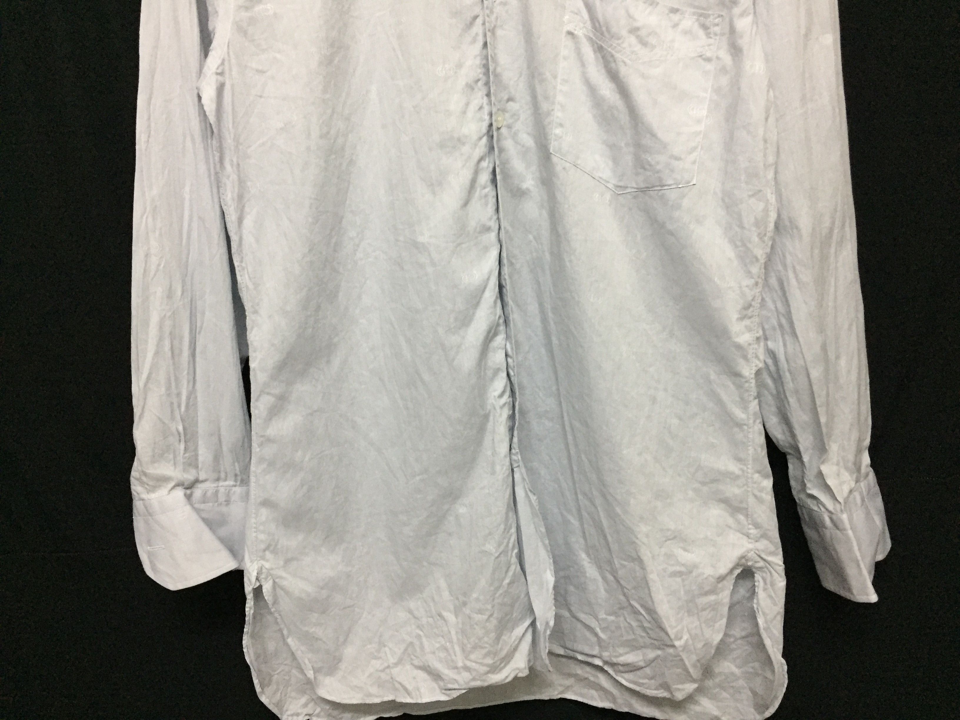Christian Dior Monsieur DIOR CD fullprint embroidered logo thin button up shirt Size US S / EU 44-46 / 1 - 4 Thumbnail