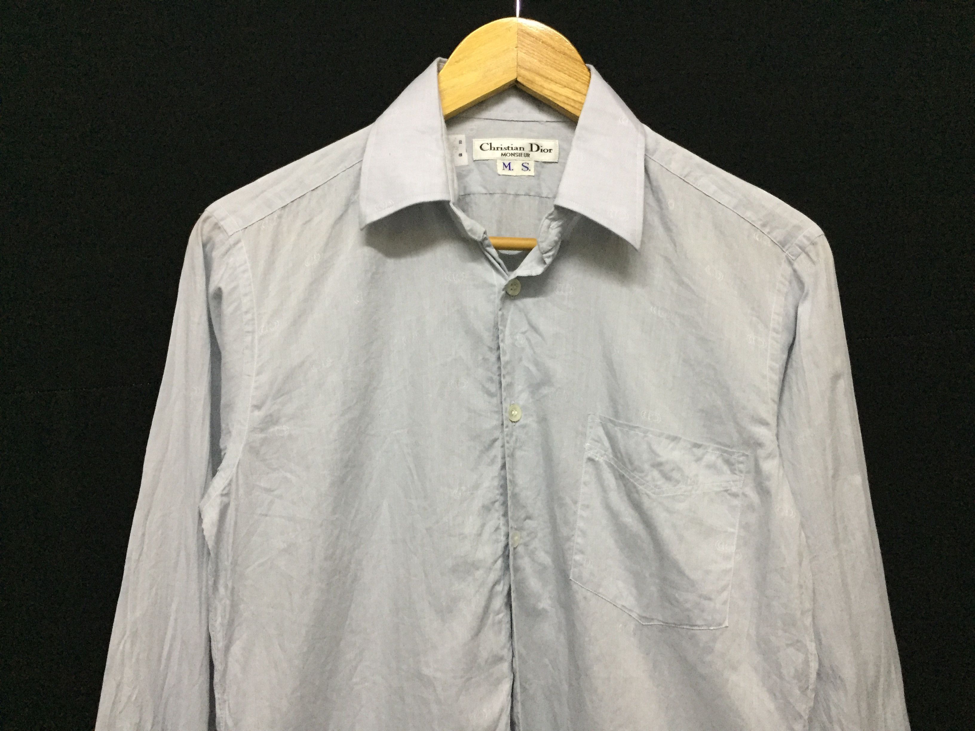 Christian Dior Monsieur DIOR CD fullprint embroidered logo thin button up shirt Size US S / EU 44-46 / 1 - 3 Thumbnail