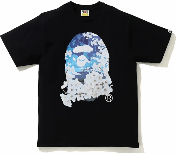 Bape BAPE Sakura Photo Ape Head Tee (SS21) Black Size US XL / EU 56 / 4 - 2 Thumbnail