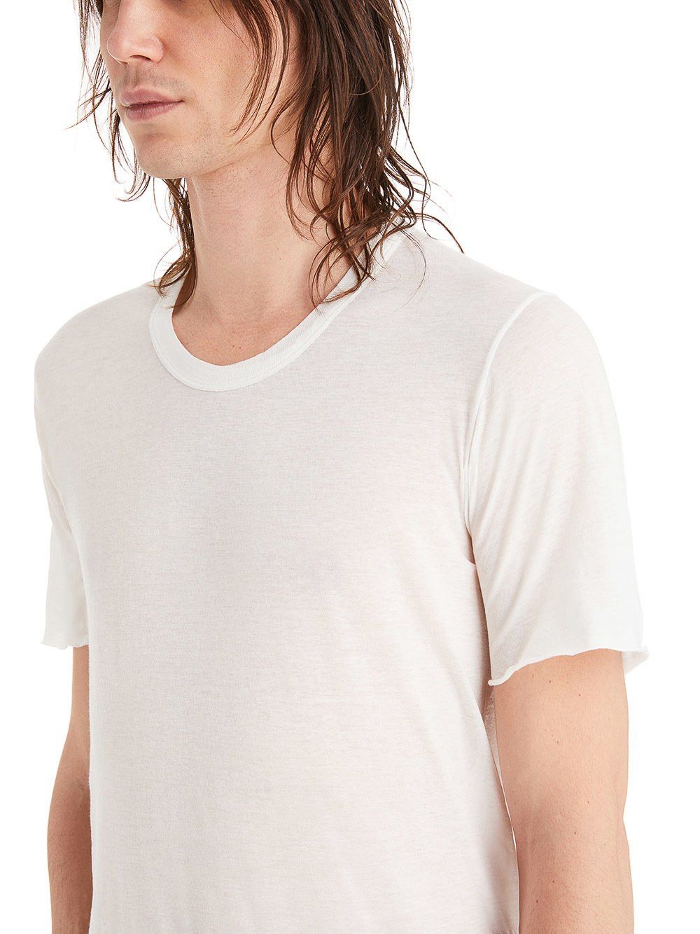 image of Rick Owens Basic Tee in Milk, Men's (Size Medium)