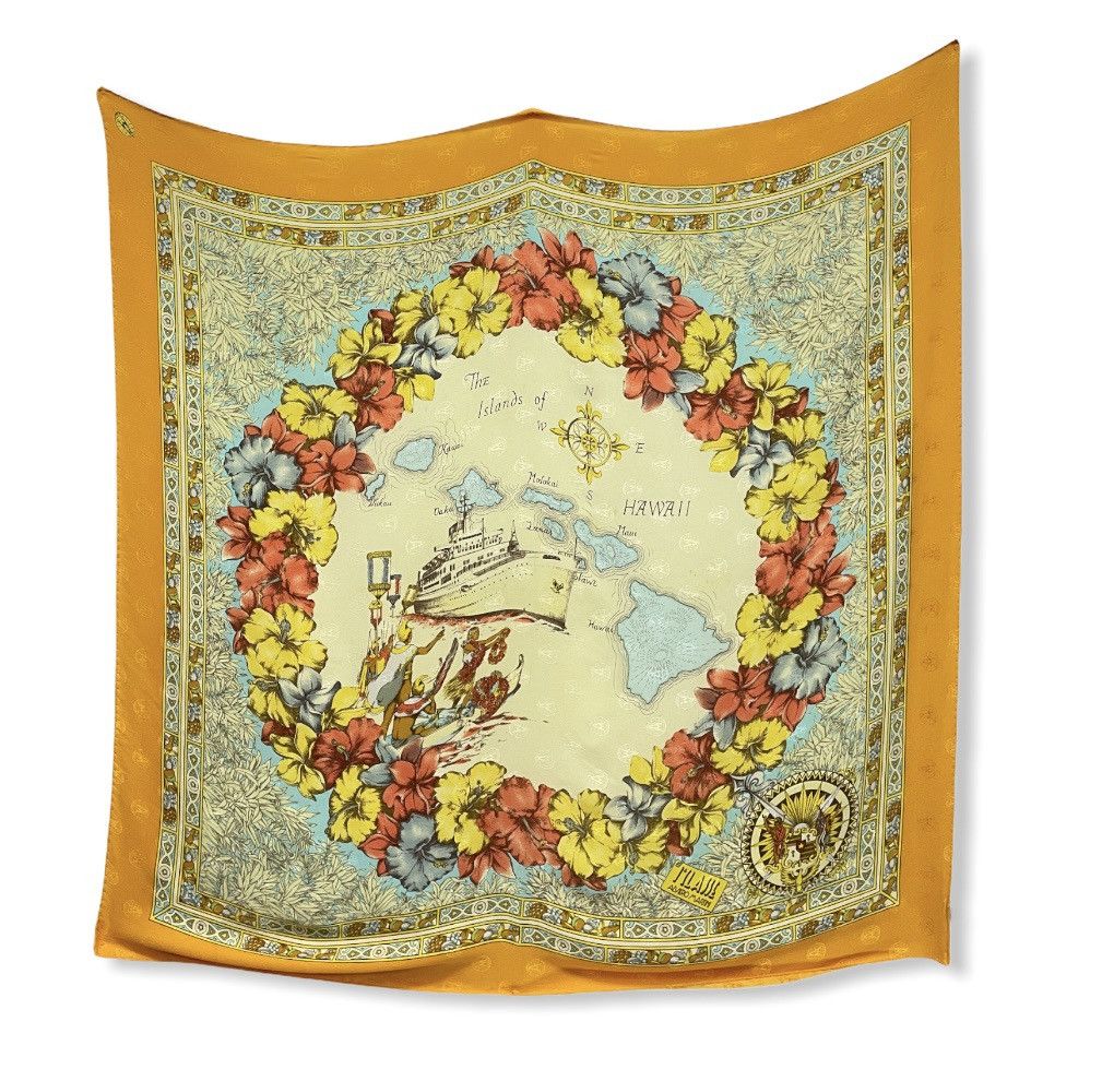 Alviero Martini Vintage ALVIERO MARTINI Pure Silk Scarf Hand Made In Italy Size ONE SIZE - 4 Thumbnail