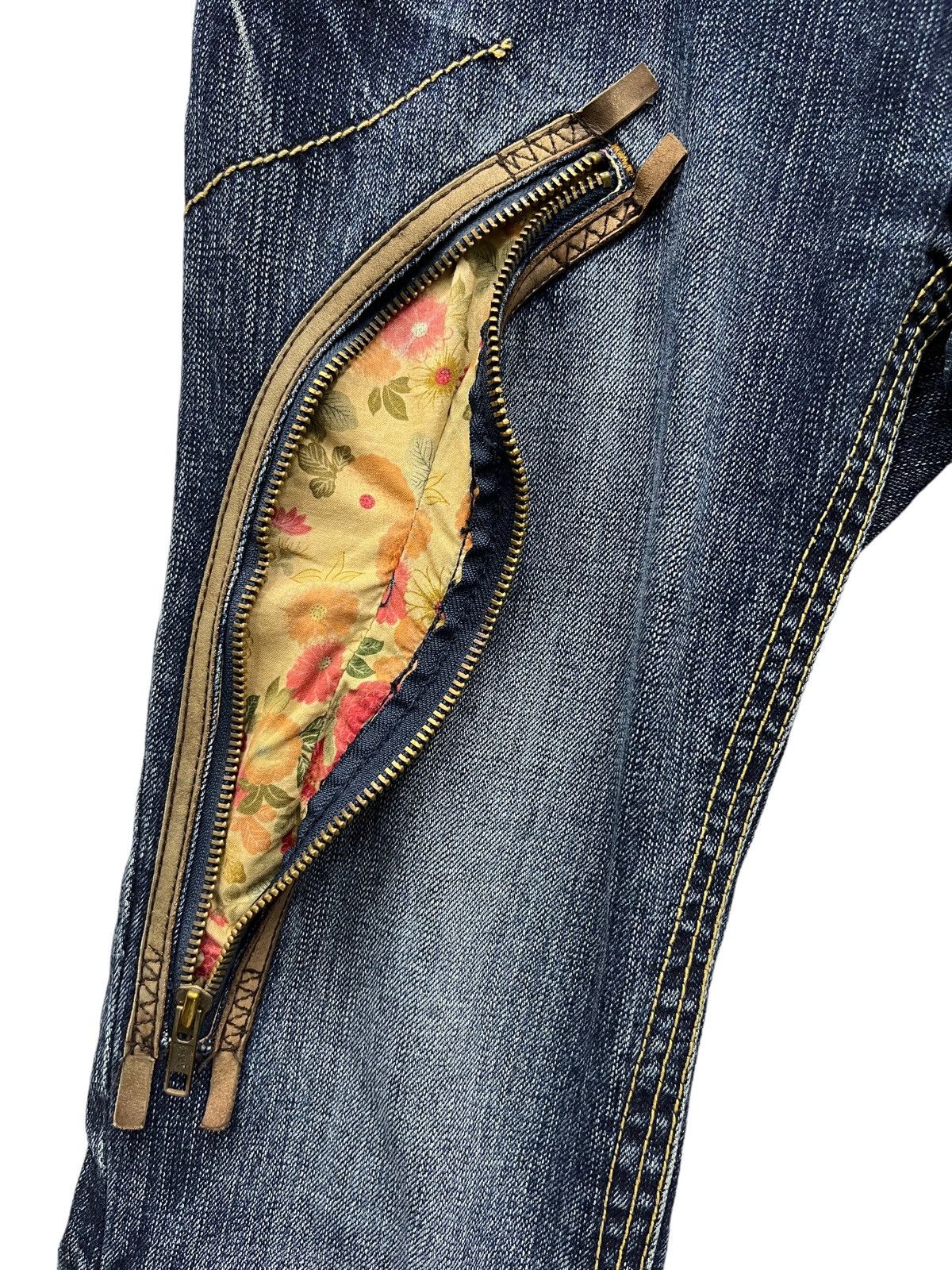 PPFM 🔥SICK💥90’s PPFM Punk Bondage Zipper Kimono Floral Design Size US 31 - 6 Thumbnail