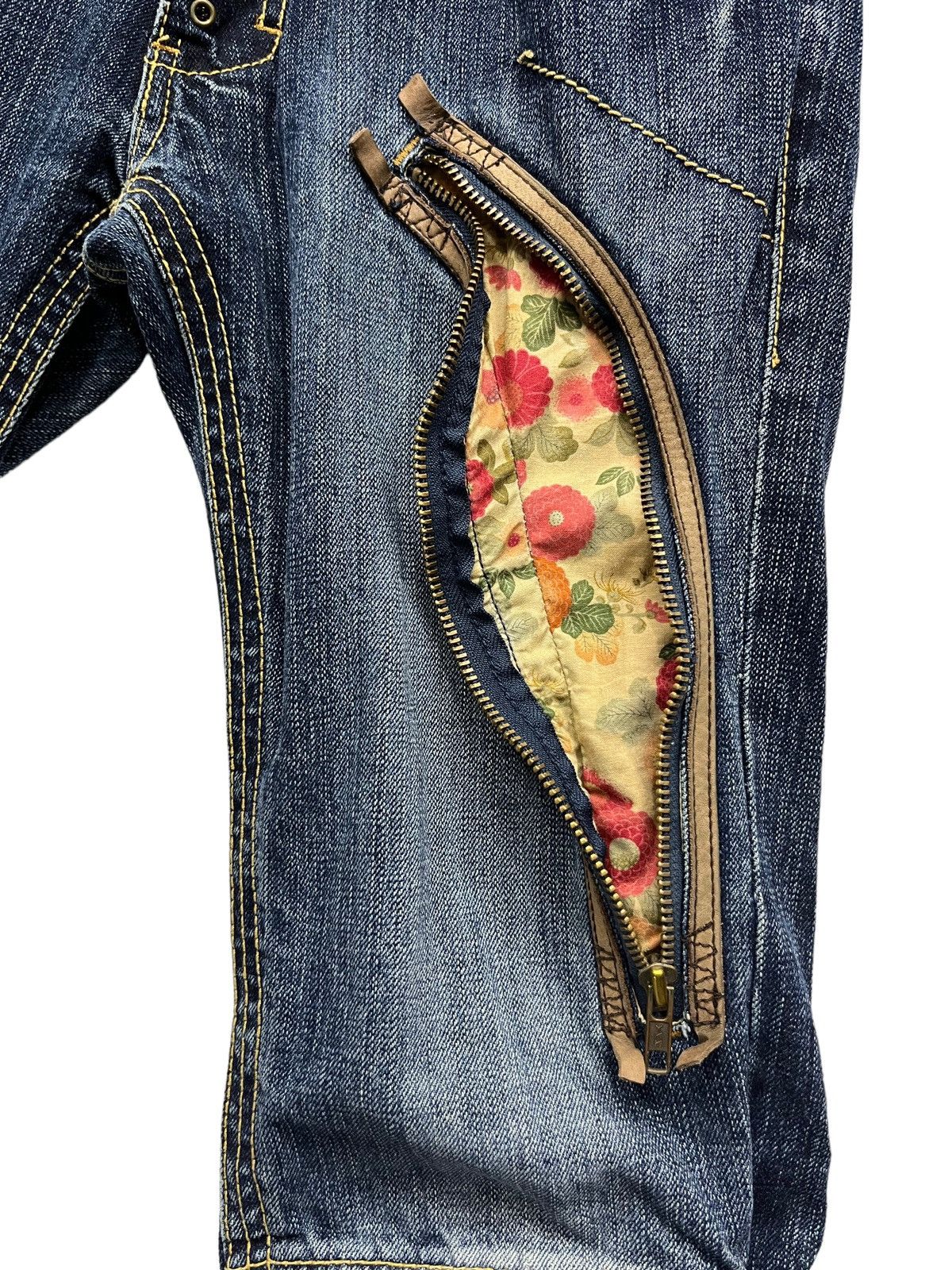 PPFM 🔥SICK💥90’s PPFM Punk Bondage Zipper Kimono Floral Design Size US 31 - 7 Thumbnail
