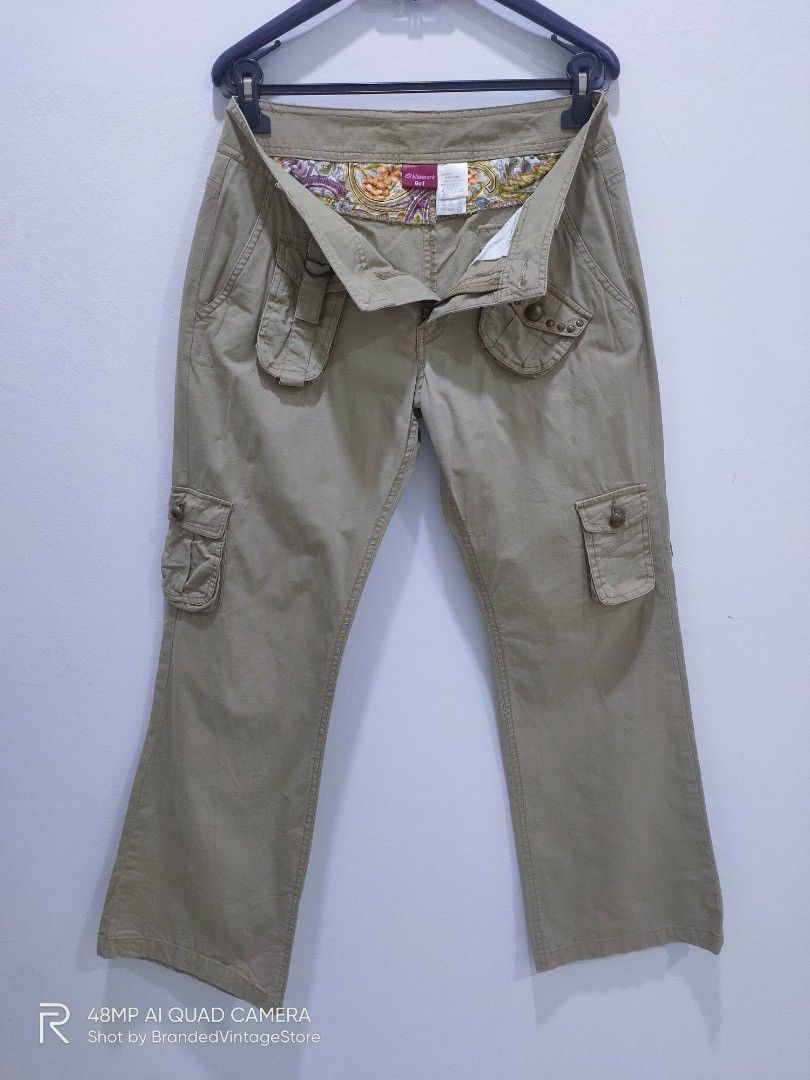 Japanese Brand × KISS × Seditionaries KISSMARK GOLF Button Spike Floral Bootcut Baggy Cargo Pants Size 32" / US 10 / IT 46 - 4 Thumbnail