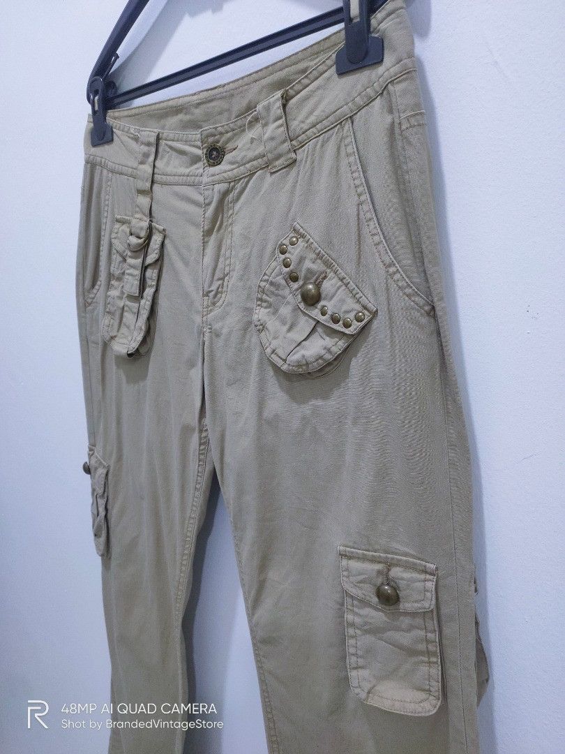 Japanese Brand × KISS × Seditionaries KISSMARK GOLF Button Spike Floral Bootcut Baggy Cargo Pants Size 32" / US 10 / IT 46 - 11 Thumbnail