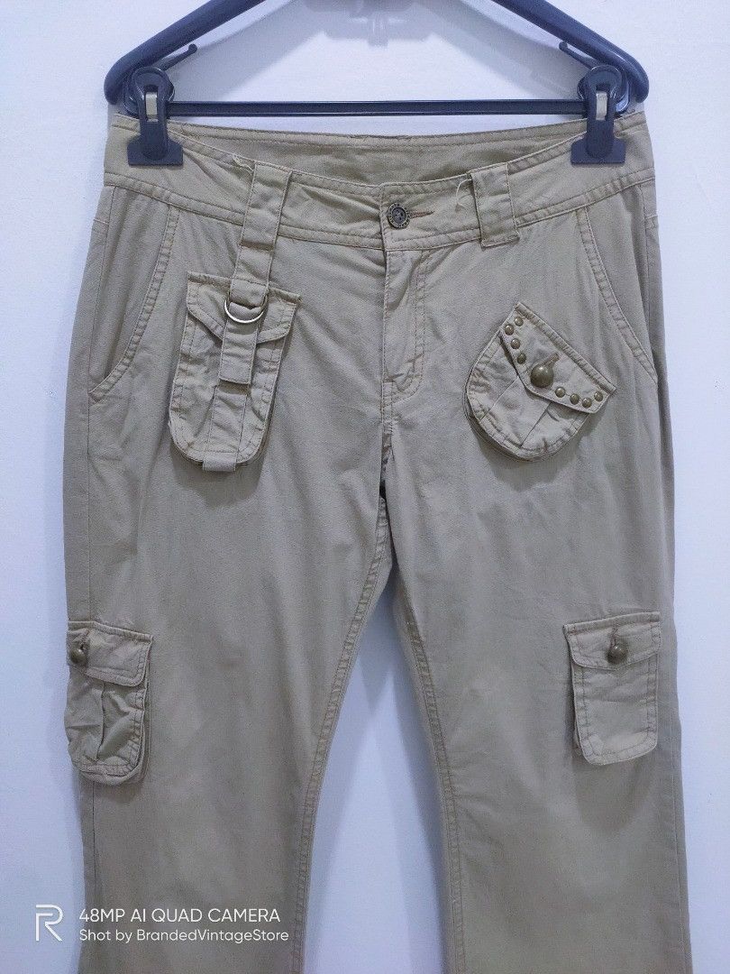 Japanese Brand × KISS × Seditionaries KISSMARK GOLF Button Spike Floral Bootcut Baggy Cargo Pants Size 32" / US 10 / IT 46 - 5 Thumbnail