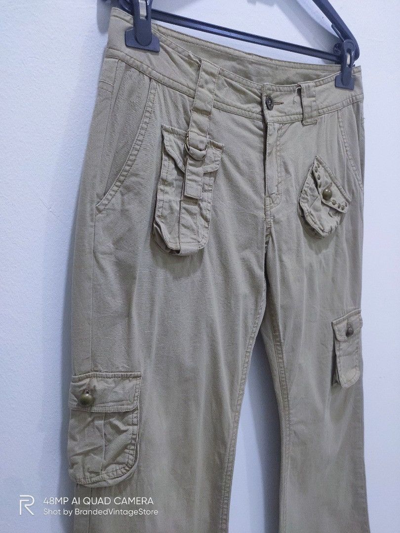 Japanese Brand × KISS × Seditionaries KISSMARK GOLF Button Spike Floral Bootcut Baggy Cargo Pants Size 32" / US 10 / IT 46 - 6 Thumbnail