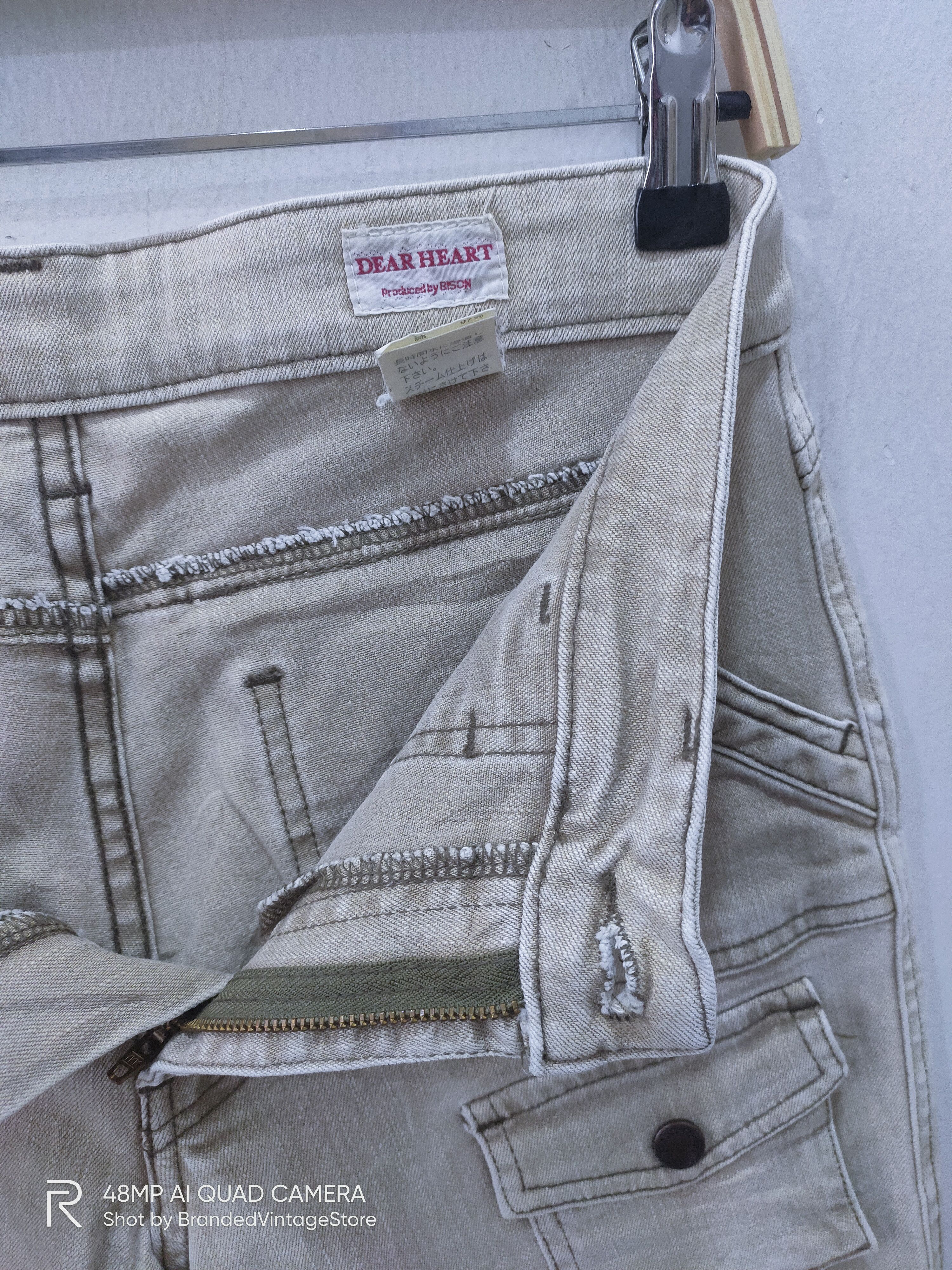 Seditionaries DEAR HEART Patchwork Multipocket Faded Flare Jean CargoPant Size 29" - 16 Thumbnail