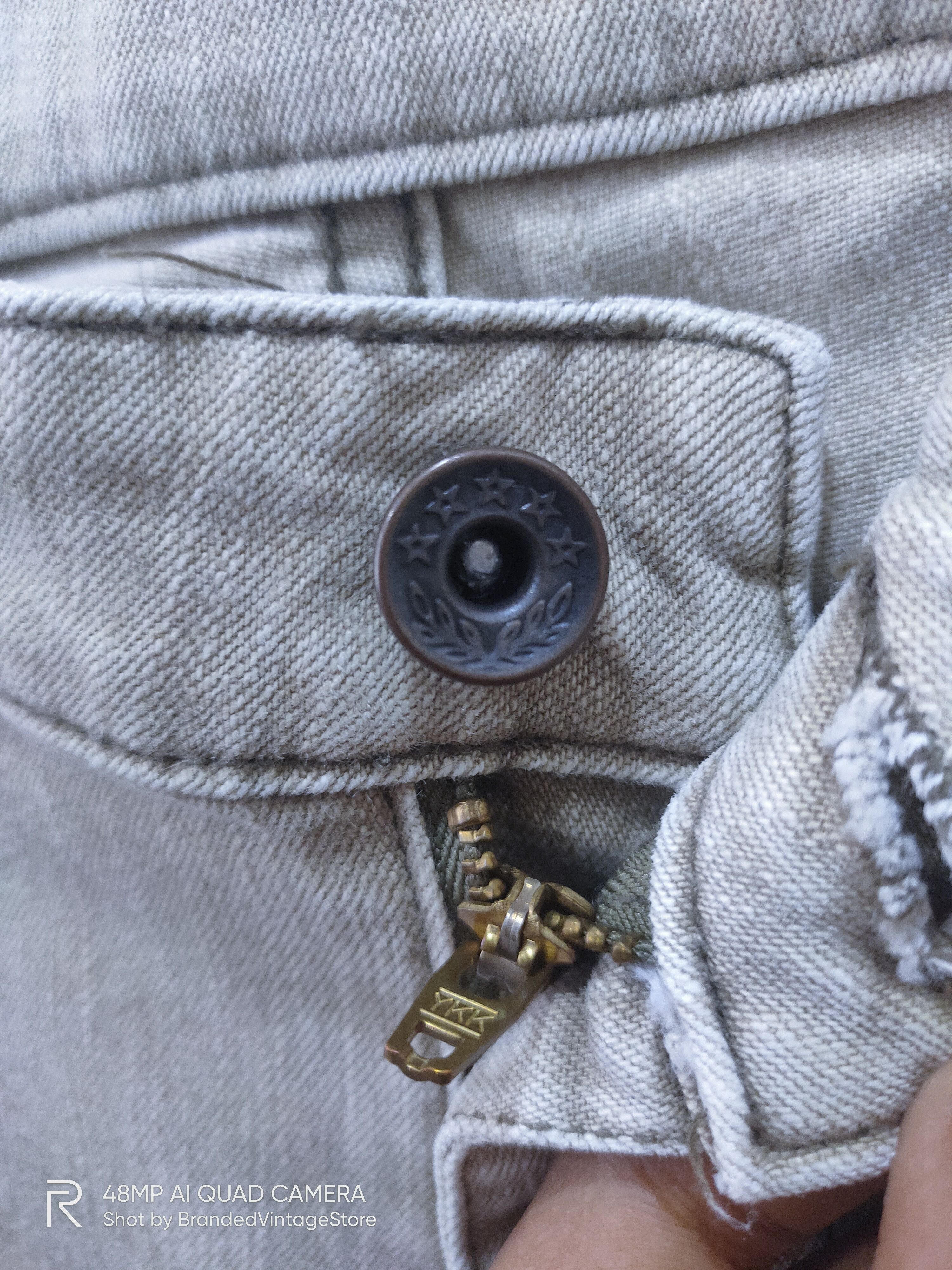 Seditionaries DEAR HEART Patchwork Multipocket Faded Flare Jean CargoPant Size 29" - 14 Thumbnail