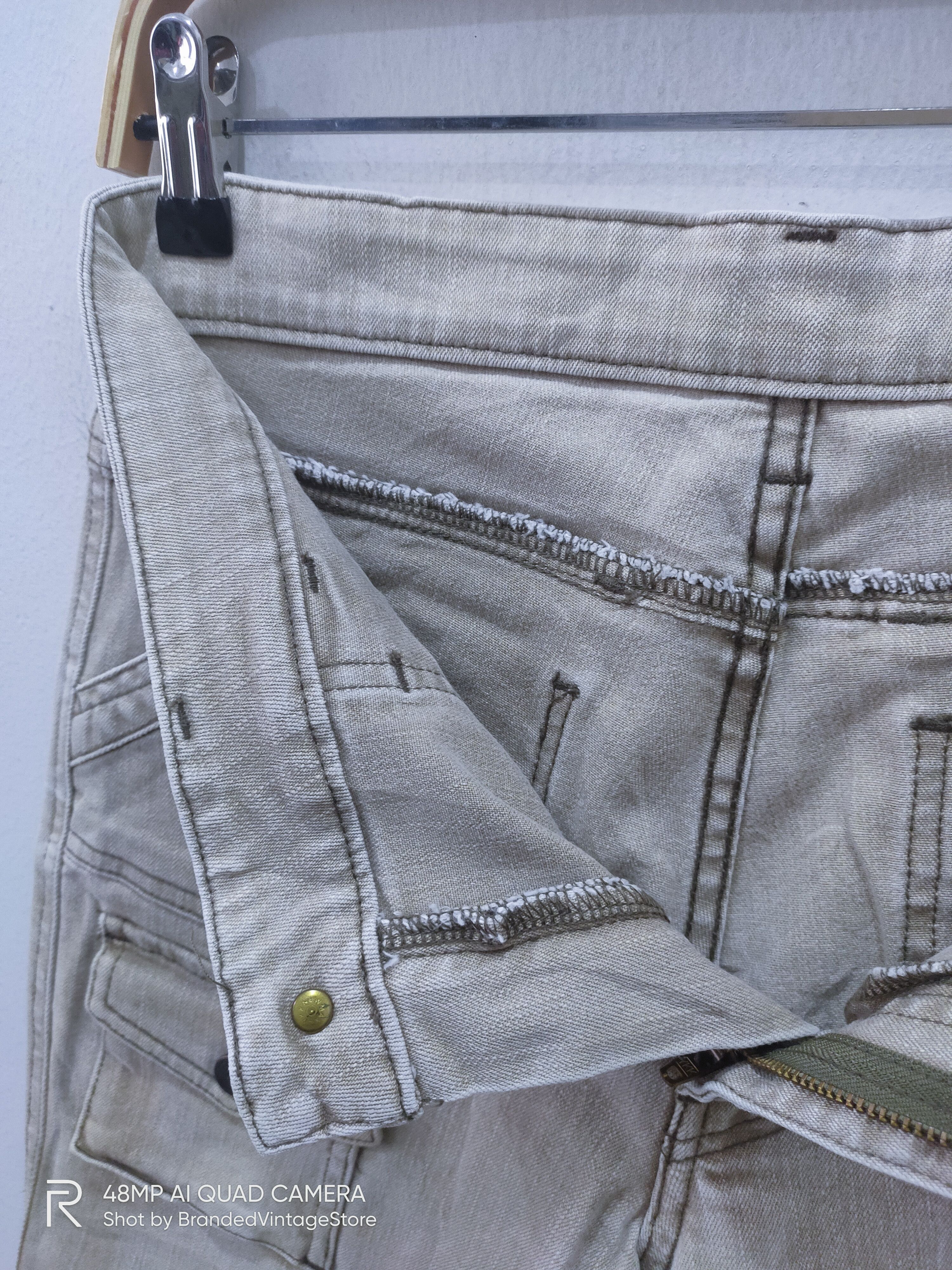 Seditionaries DEAR HEART Patchwork Multipocket Faded Flare Jean CargoPant Size 29" - 13 Thumbnail