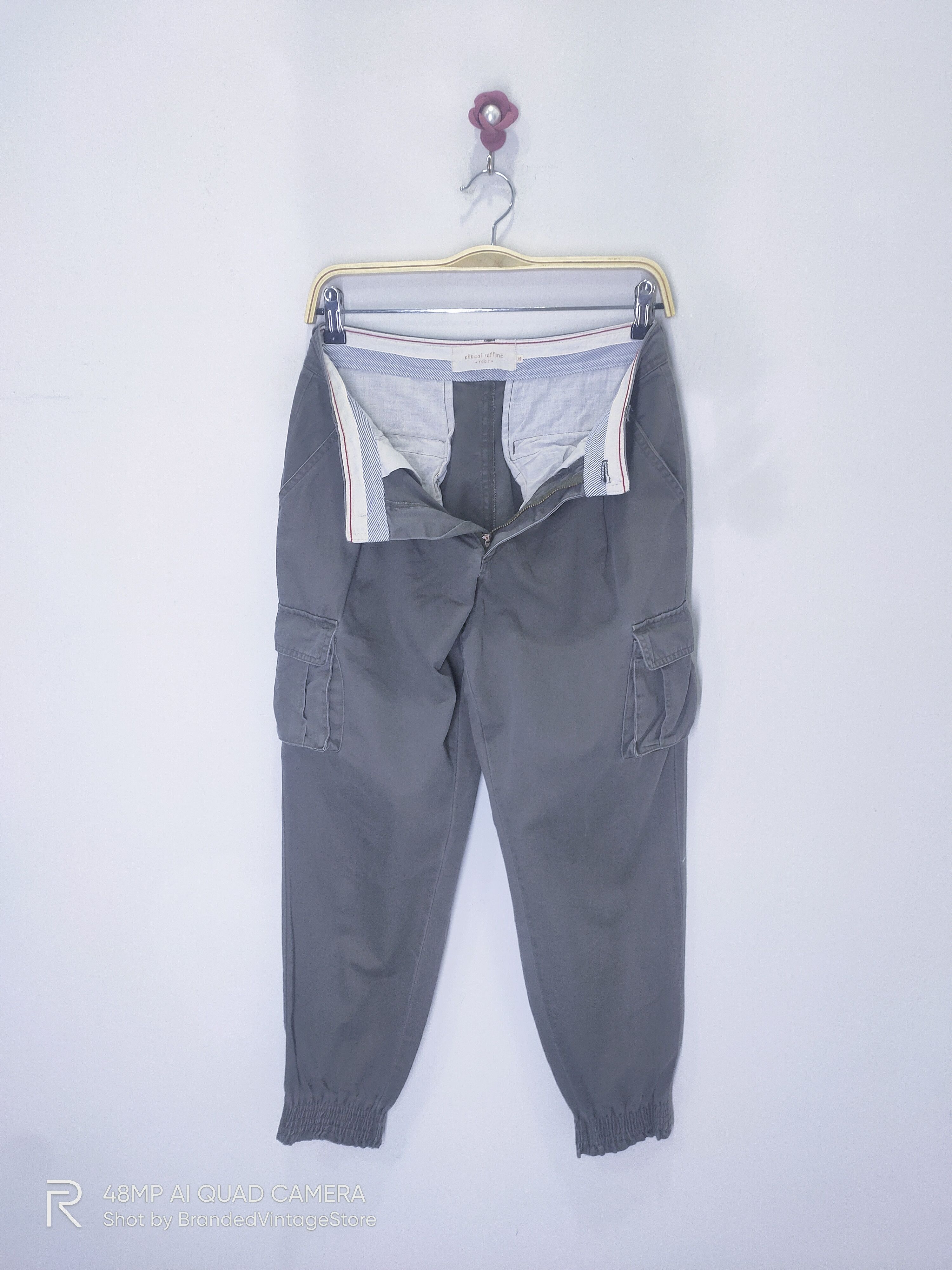 Japanese Brand Rare CHOCOL RAFFINE Tactical Utility Jogger Cargo Crop Pant Size 29" - 3 Thumbnail