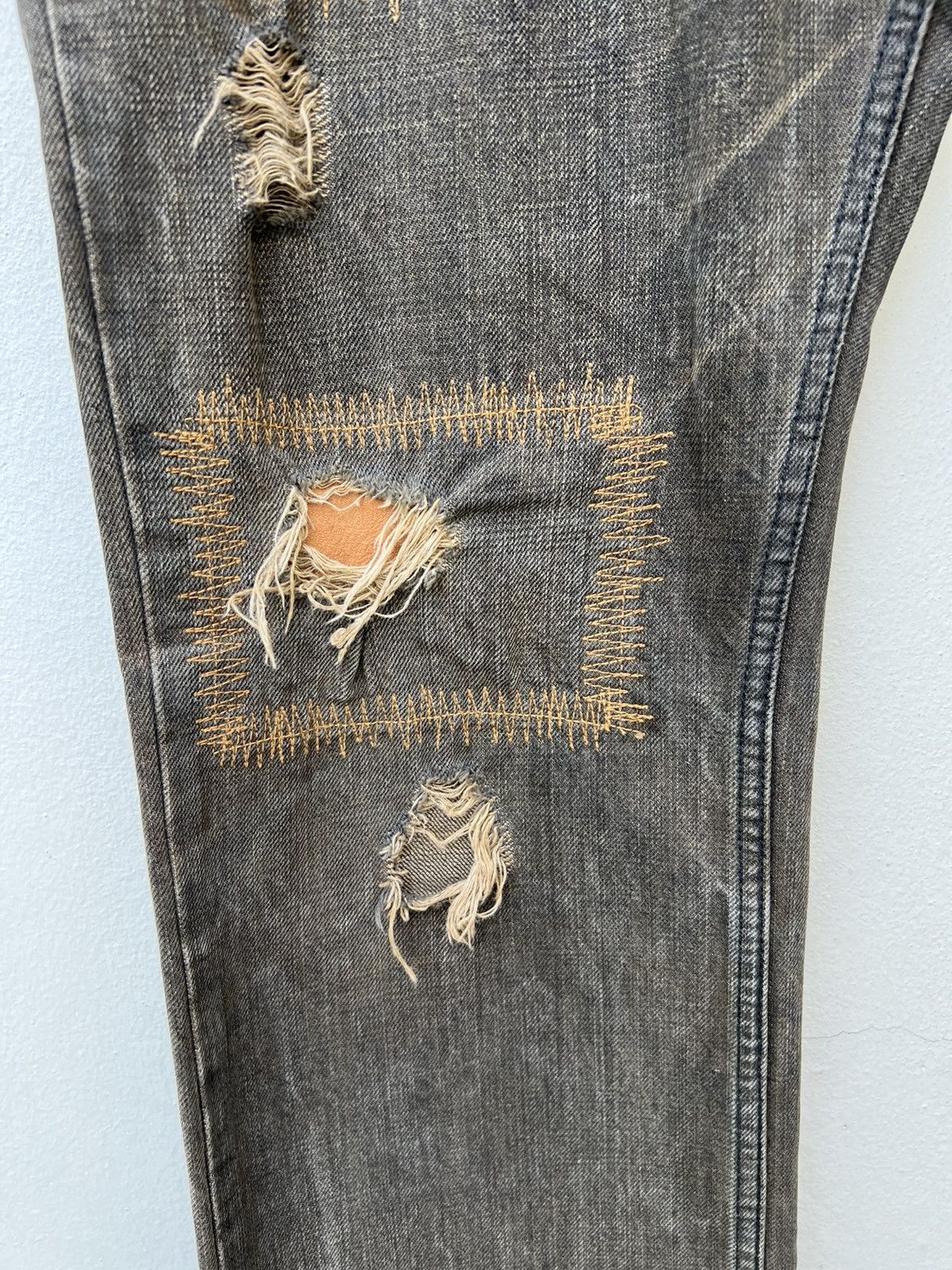 roarguns Vintage Roarguns Japan Mud Wash Denim Patchwork Flare Jeans Size US 32 / EU 48 - 10 Thumbnail