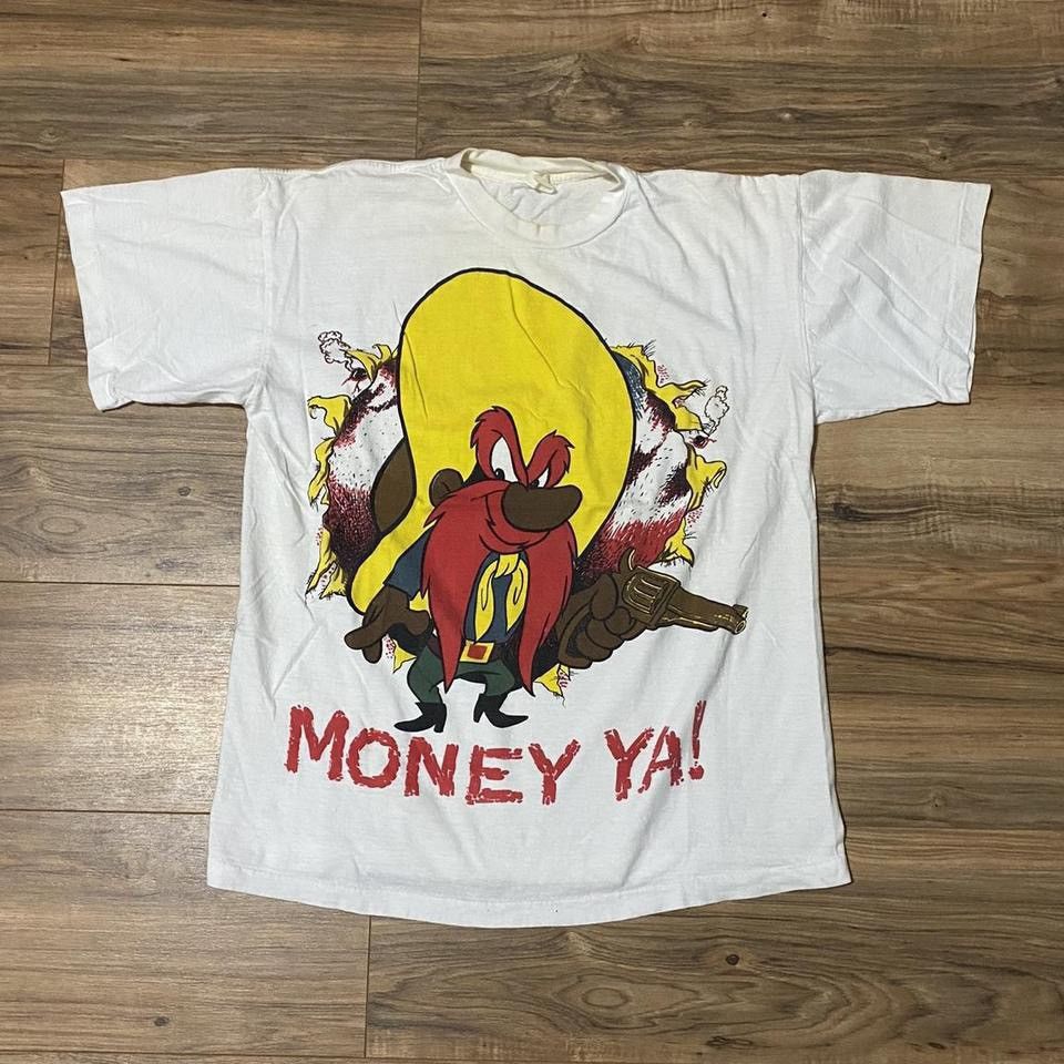 90s Yosemite Sam Looney Tunes Big Print Tee Shirt Size Large