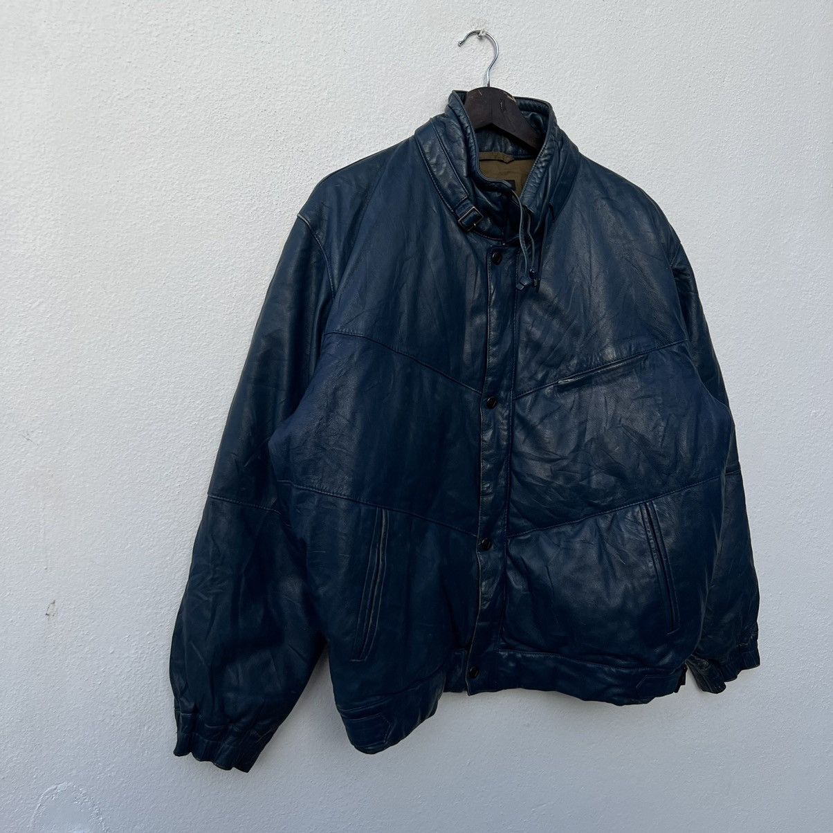 Japanese Brand PUFFER LEATHER JACKET RIDER BIKER PARACHUTE STYLE VESTOPIA Size US L / EU 52-54 / 3 - 5 Thumbnail