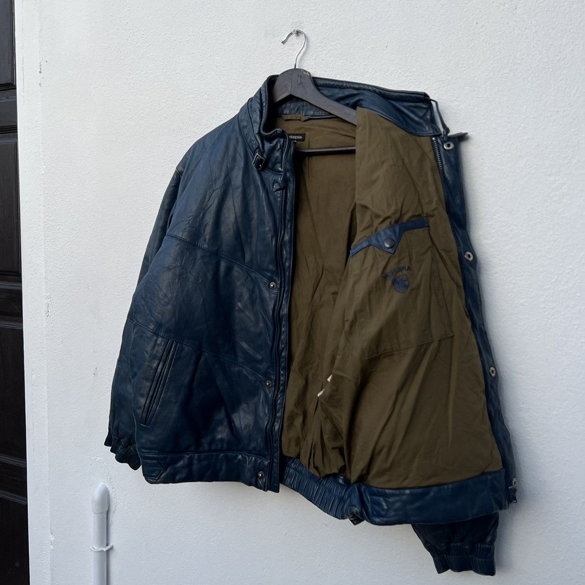 Japanese Brand PUFFER LEATHER JACKET RIDER BIKER PARACHUTE STYLE VESTOPIA Size US L / EU 52-54 / 3 - 15 Thumbnail