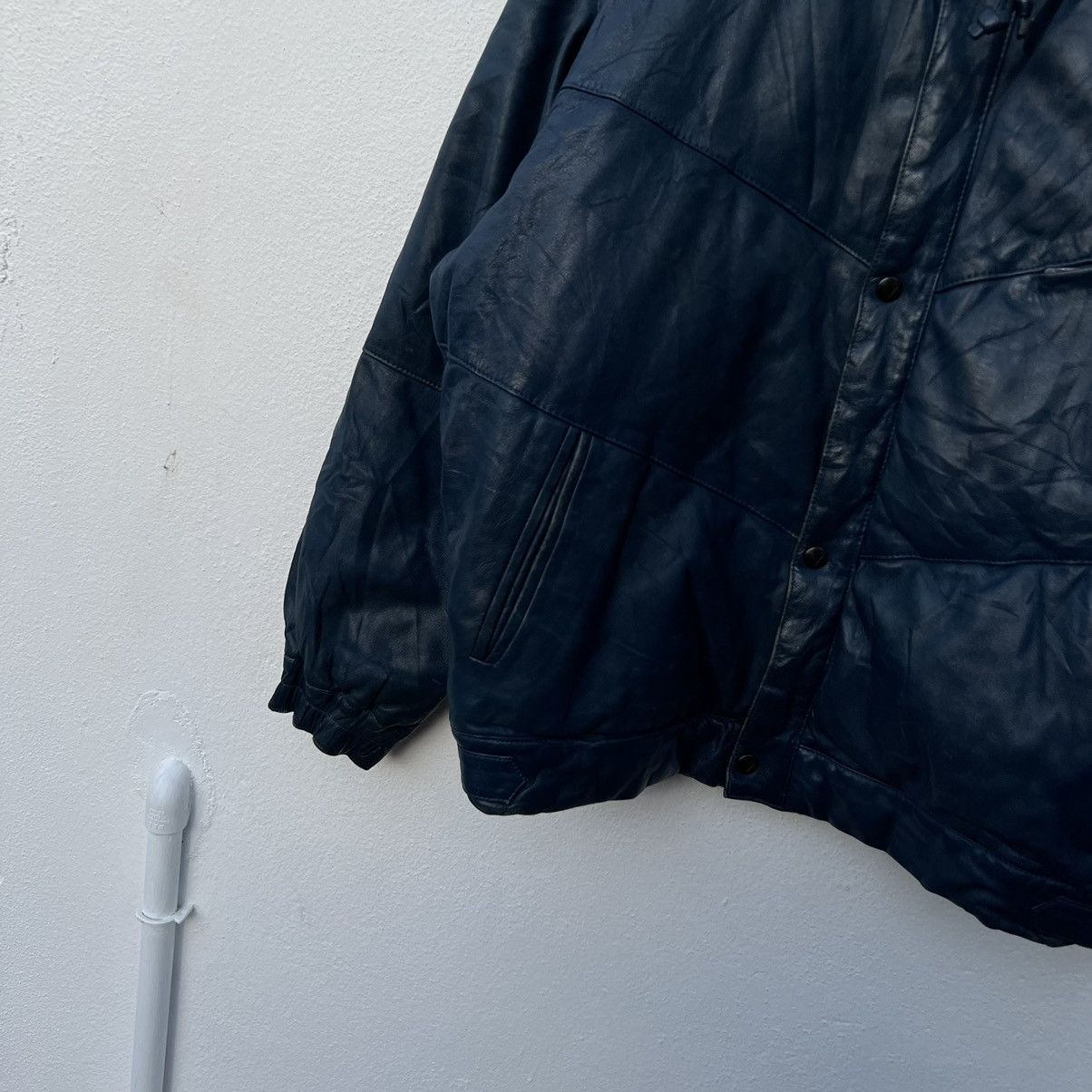 Japanese Brand PUFFER LEATHER JACKET RIDER BIKER PARACHUTE STYLE VESTOPIA Size US L / EU 52-54 / 3 - 4 Thumbnail