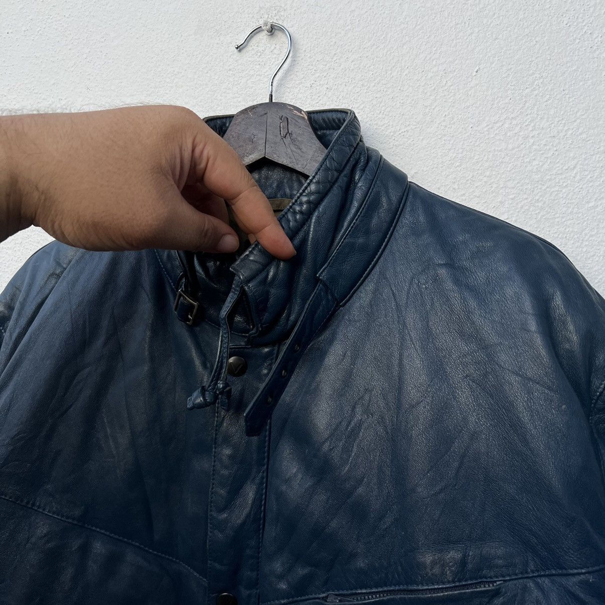 Japanese Brand PUFFER LEATHER JACKET RIDER BIKER PARACHUTE STYLE VESTOPIA Size US L / EU 52-54 / 3 - 6 Thumbnail