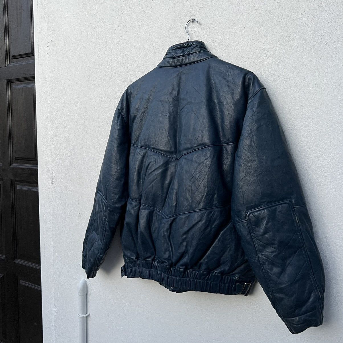Japanese Brand PUFFER LEATHER JACKET RIDER BIKER PARACHUTE STYLE VESTOPIA Size US L / EU 52-54 / 3 - 11 Thumbnail