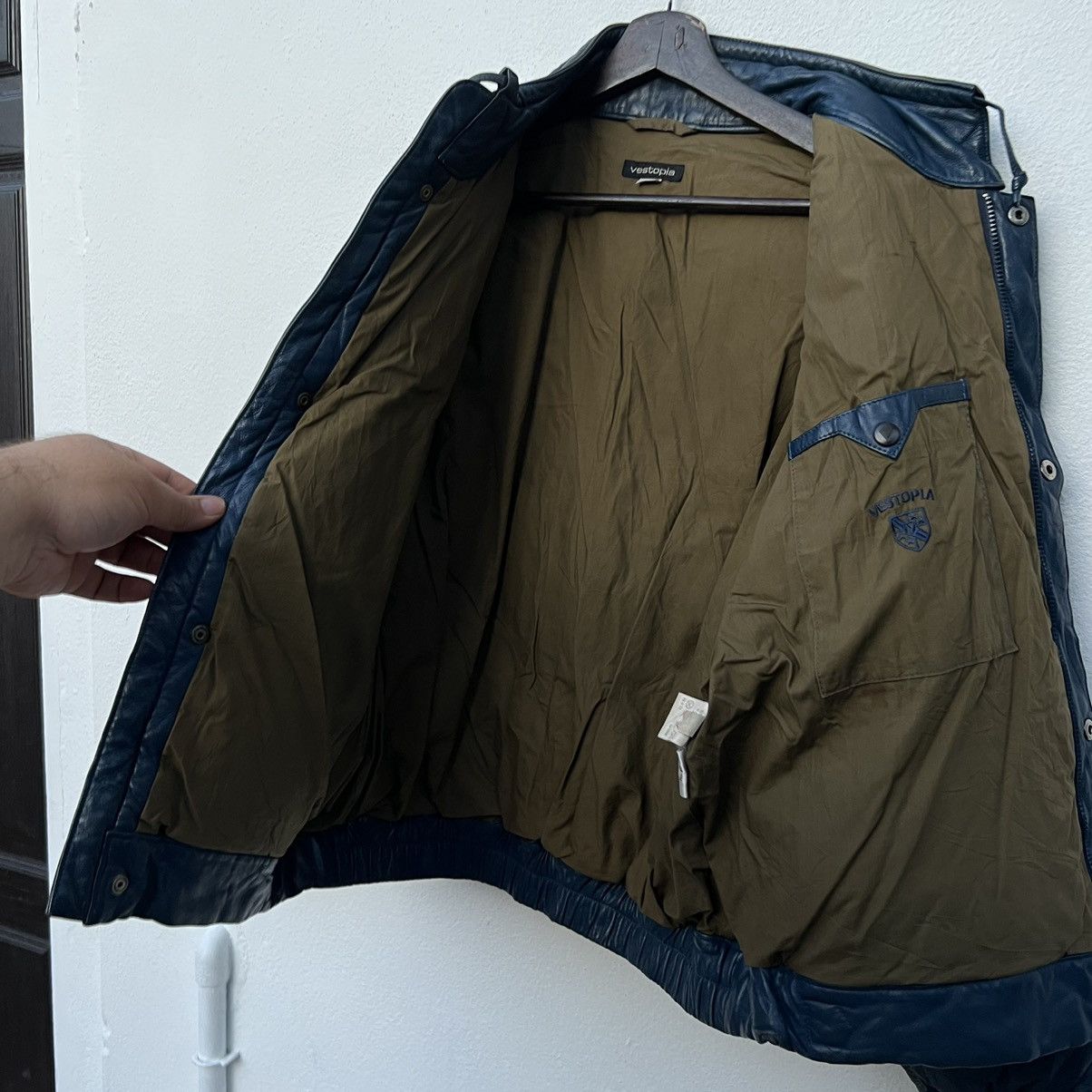 Japanese Brand PUFFER LEATHER JACKET RIDER BIKER PARACHUTE STYLE VESTOPIA Size US L / EU 52-54 / 3 - 19 Thumbnail