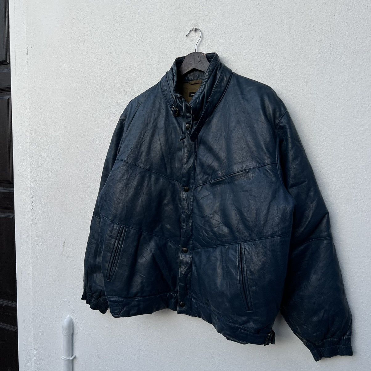 Japanese Brand PUFFER LEATHER JACKET RIDER BIKER PARACHUTE STYLE VESTOPIA Size US L / EU 52-54 / 3 - 2 Thumbnail