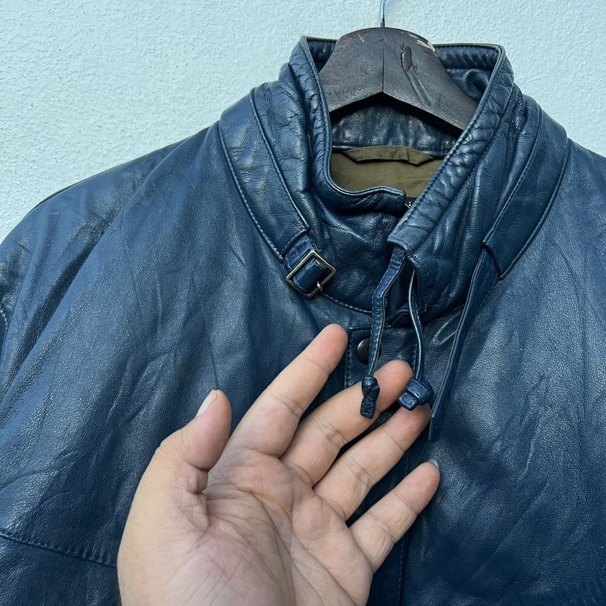 Japanese Brand PUFFER LEATHER JACKET RIDER BIKER PARACHUTE STYLE VESTOPIA Size US L / EU 52-54 / 3 - 8 Thumbnail