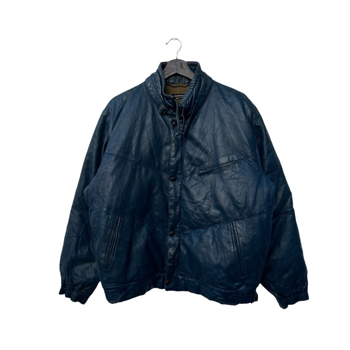 Japanese Brand PUFFER LEATHER JACKET RIDER BIKER PARACHUTE STYLE VESTOPIA Size US L / EU 52-54 / 3 - 1 Thumbnail