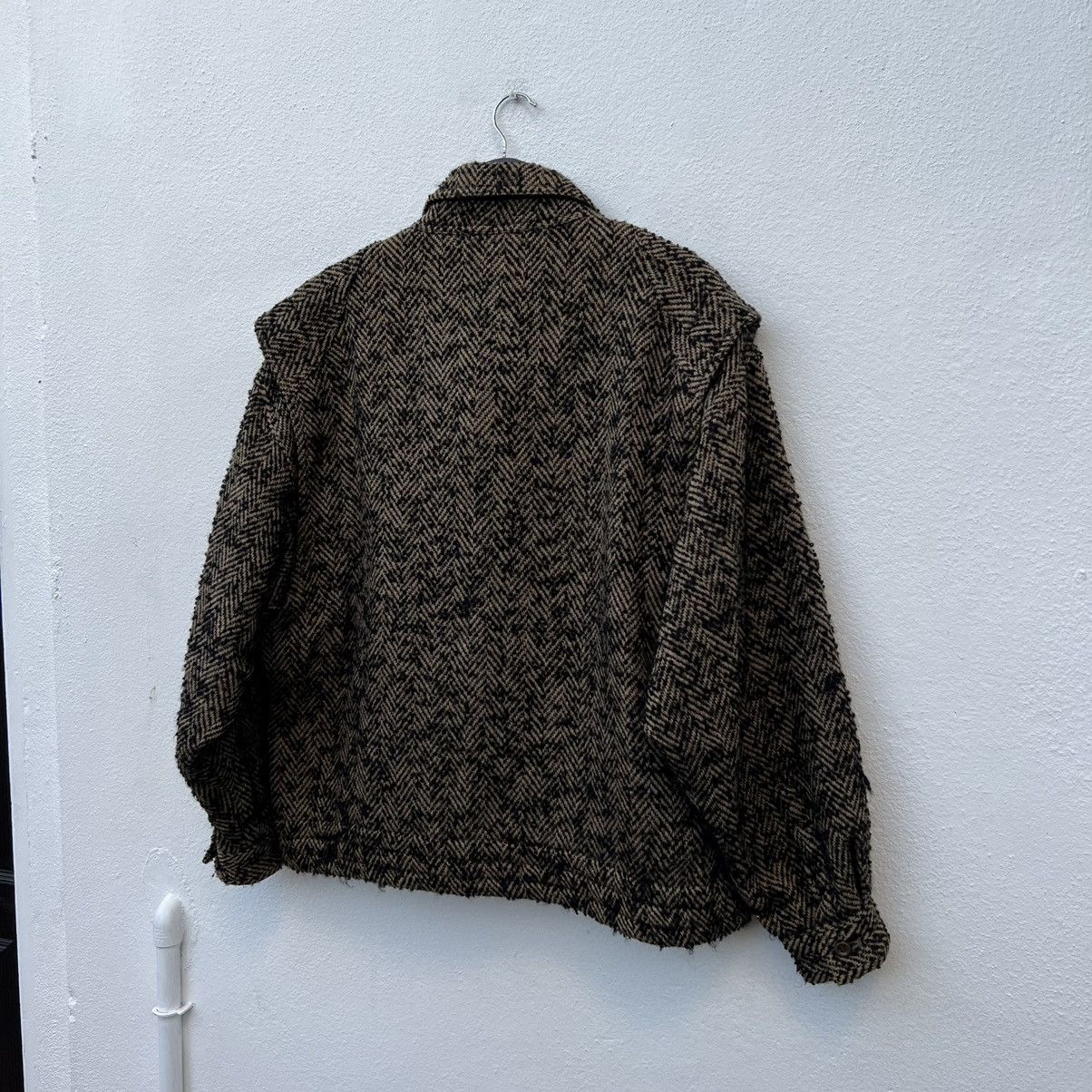 Japanese Brand HERRINGBONE BOMBER JACKET CARMINAJAPAN INSPIRED ISSEY MIYAKE Size US M / EU 48-50 / 2 - 10 Thumbnail