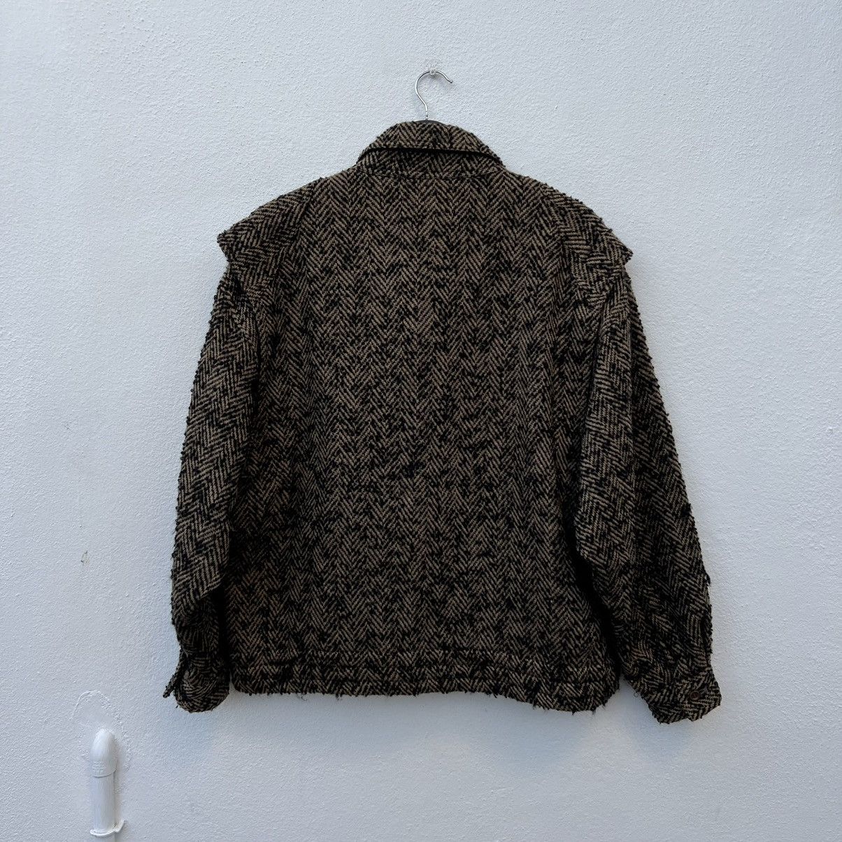 Japanese Brand HERRINGBONE BOMBER JACKET CARMINAJAPAN INSPIRED ISSEY MIYAKE Size US M / EU 48-50 / 2 - 9 Thumbnail