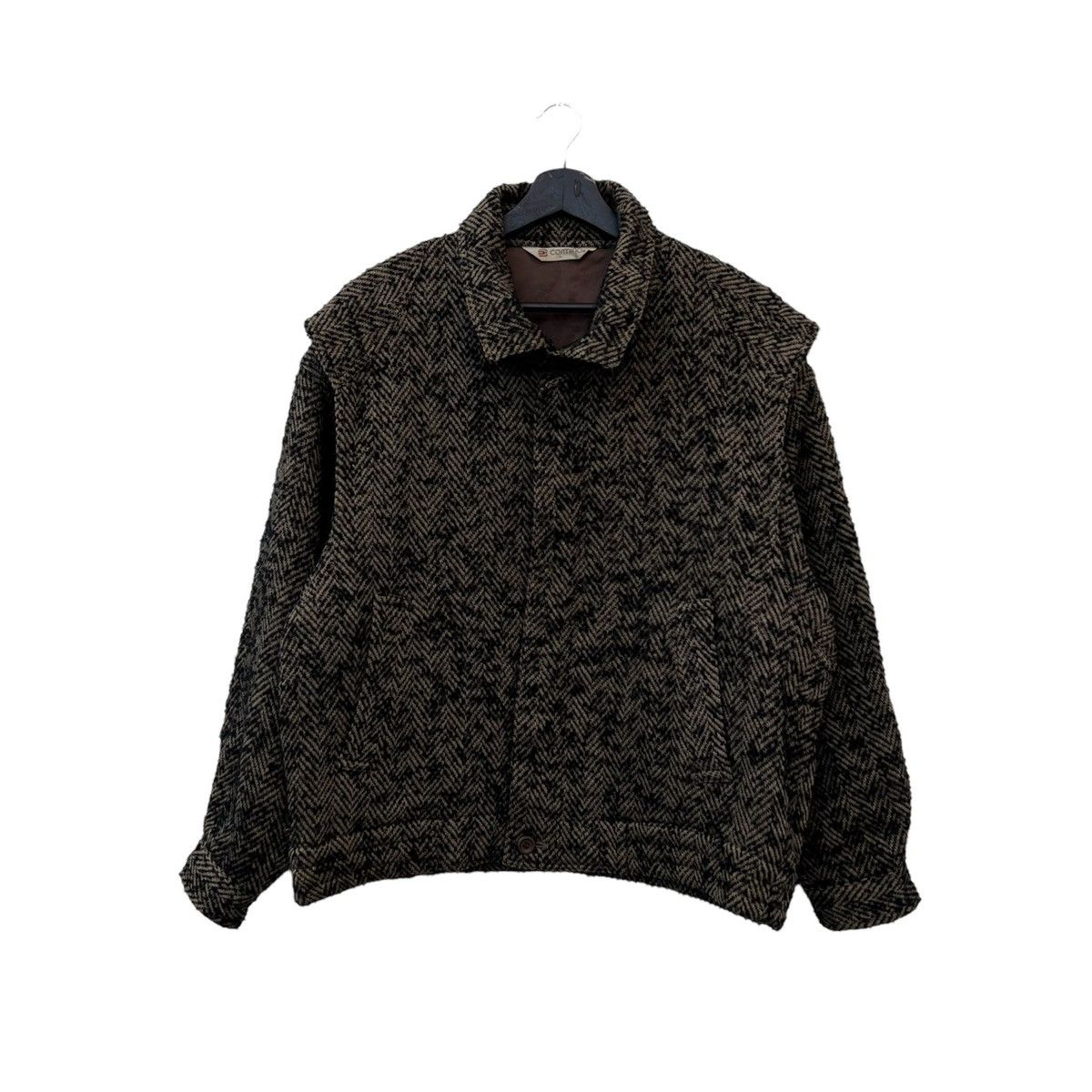 Japanese Brand HERRINGBONE BOMBER JACKET CARMINAJAPAN INSPIRED ISSEY MIYAKE Size US M / EU 48-50 / 2 - 1 Thumbnail
