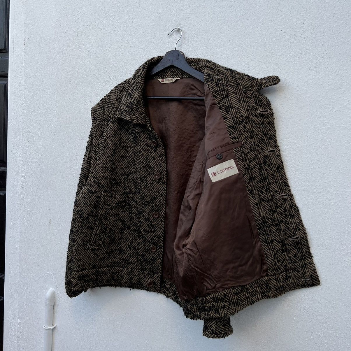 Japanese Brand HERRINGBONE BOMBER JACKET CARMINAJAPAN INSPIRED ISSEY MIYAKE Size US M / EU 48-50 / 2 - 13 Thumbnail