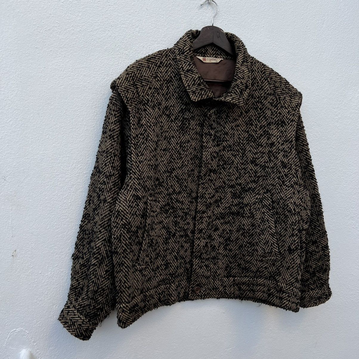Japanese Brand HERRINGBONE BOMBER JACKET CARMINAJAPAN INSPIRED ISSEY MIYAKE Size US M / EU 48-50 / 2 - 5 Thumbnail