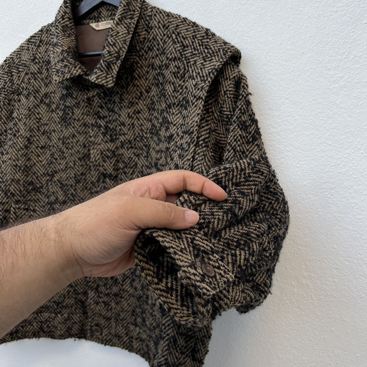 Japanese Brand HERRINGBONE BOMBER JACKET CARMINAJAPAN INSPIRED ISSEY MIYAKE Size US M / EU 48-50 / 2 - 7 Thumbnail
