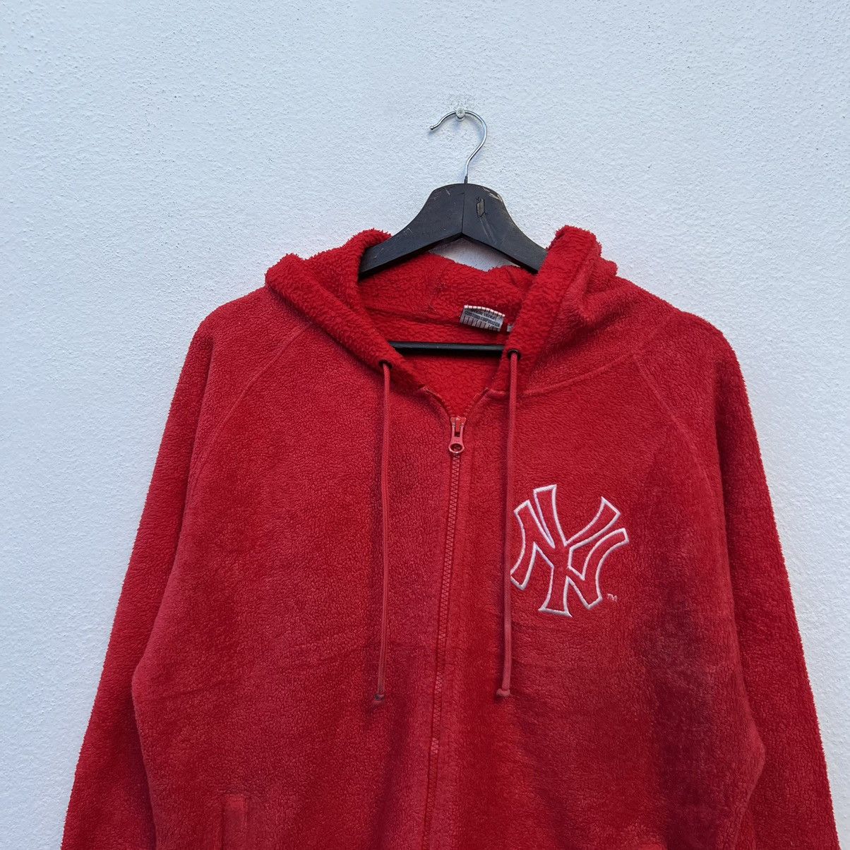 Japanese Brand NY BIG LOGO MLB HOODIE JACKET Size US L / EU 52-54 / 3 - 3 Thumbnail