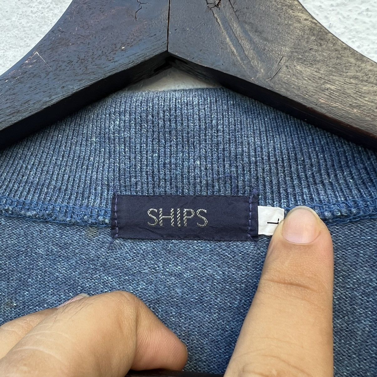 Japanese Brand VINTAGE SHIPS JAPAN OVERSIZED COLLAR SWEATSHIRT Size US L / EU 52-54 / 3 - 8 Thumbnail